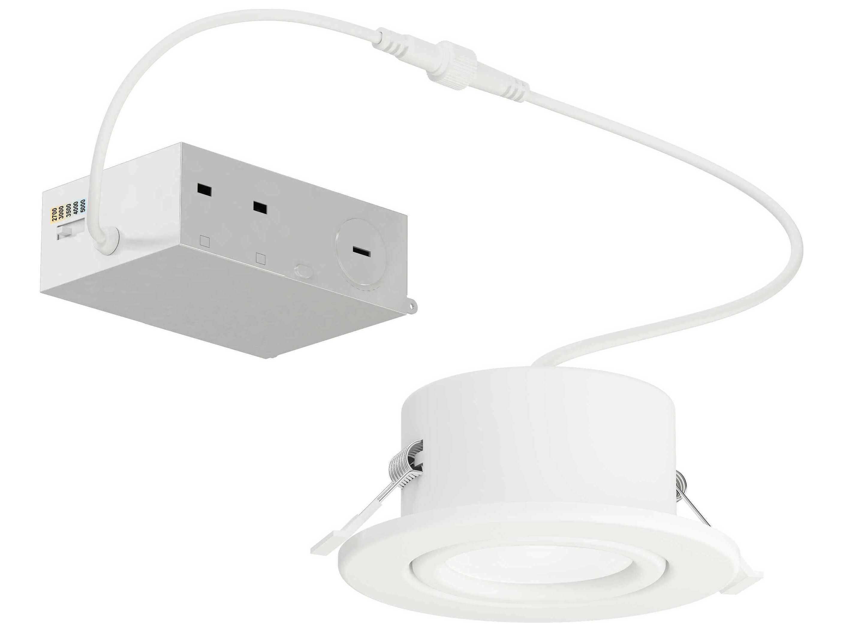 Maxim Lighting Slim Gimbal 1-Light White Round Recessed Light