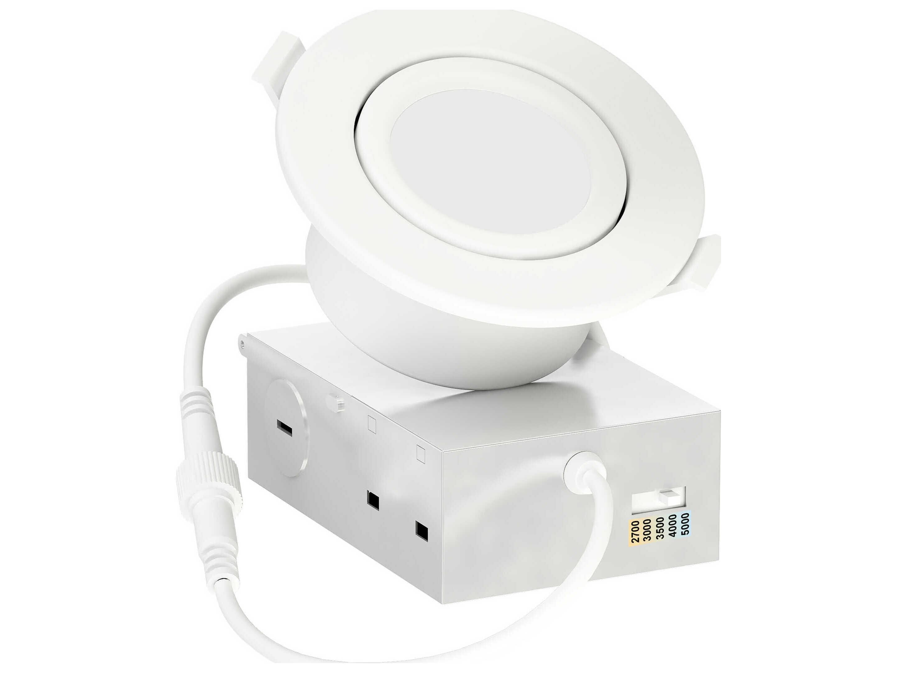 Maxim Lighting Slim Gimbal 1-Light White Round Recessed Light