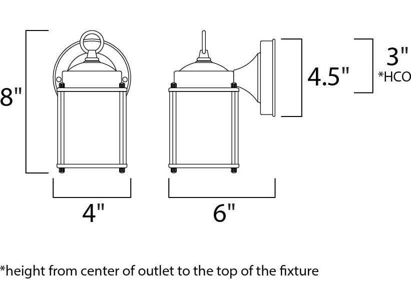 Maxim Lighting Side Door & Clear Glass Outdoor Wall Light