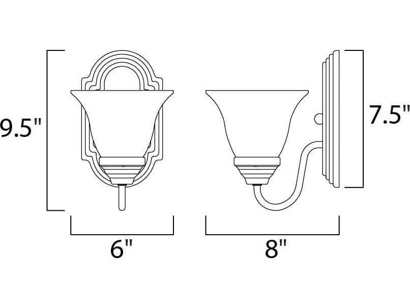 Maxim Lighting Essentials Oil Rubbed Bronze Glass Wall Sconce