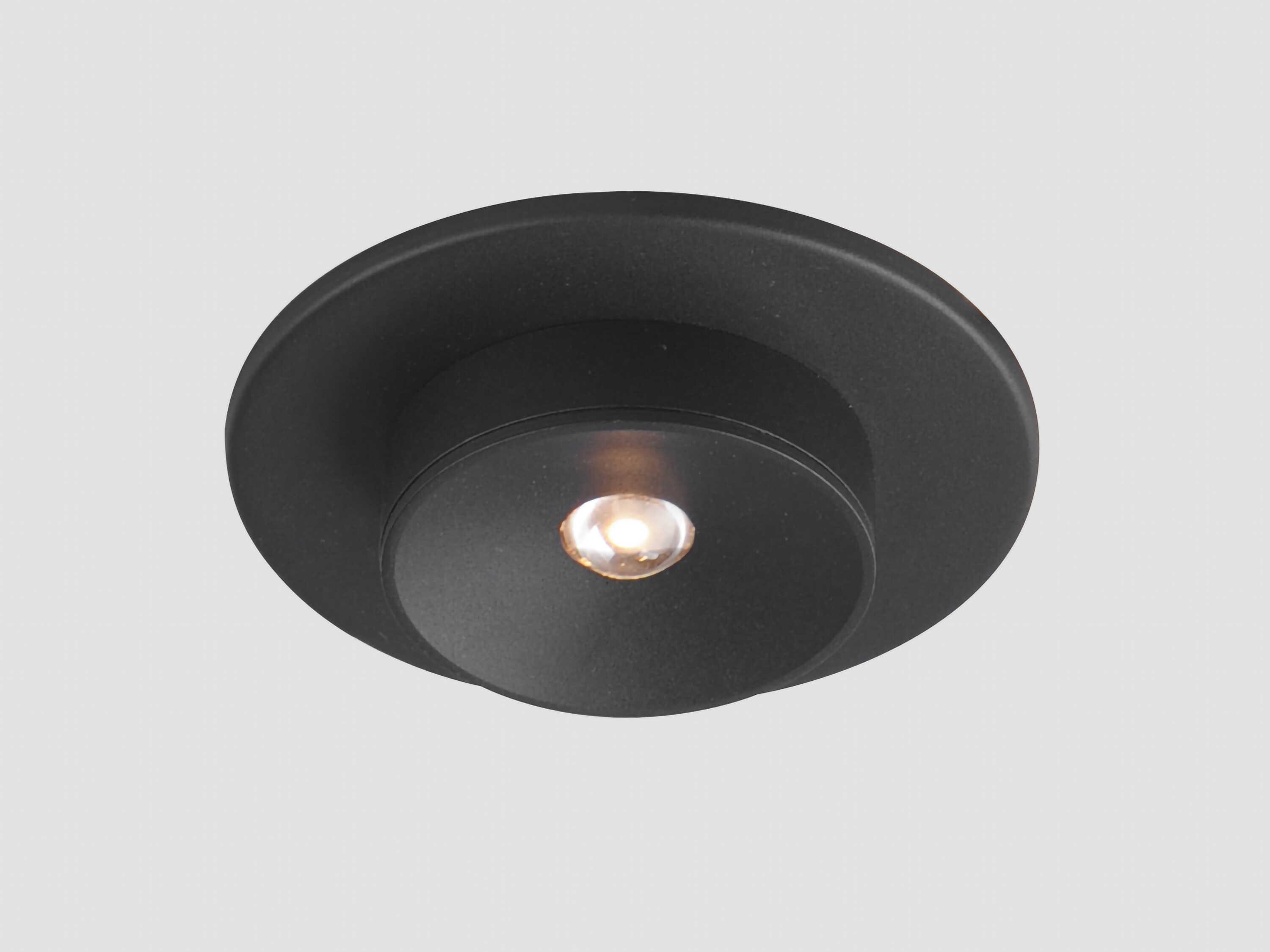 Maxim Lighting Caldera 1-Light Black Round Flush Mount