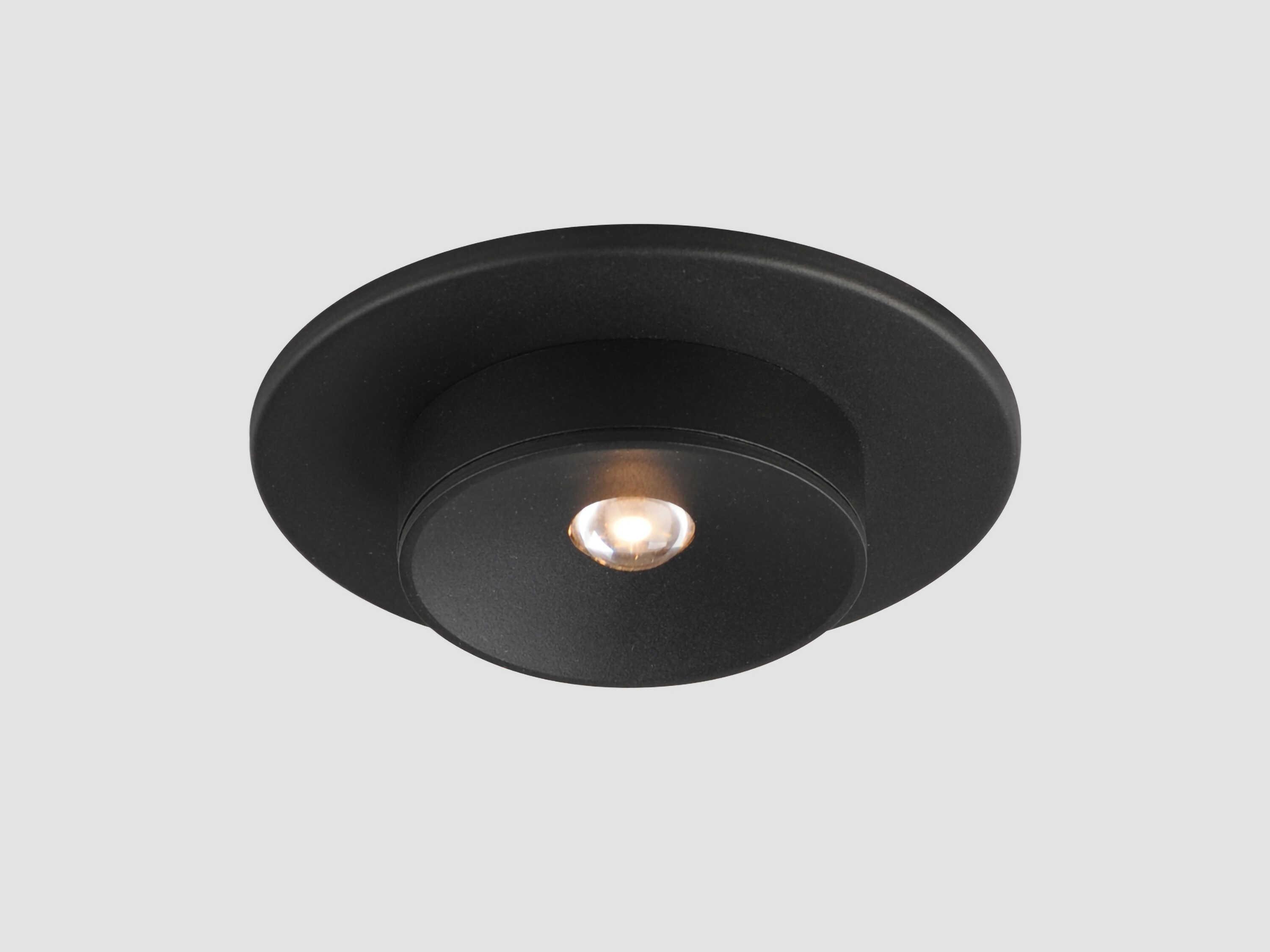 Maxim Lighting Caldera 1-Light Black Round Flush Mount