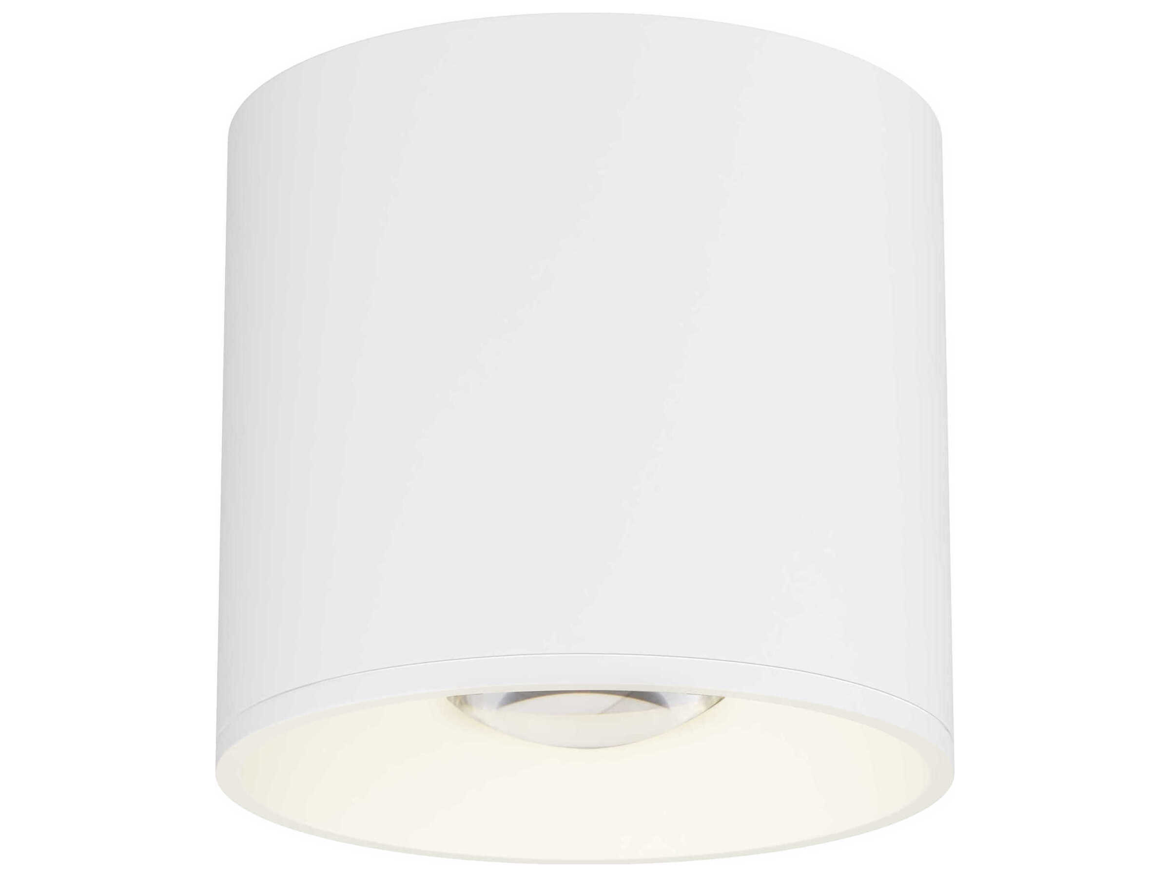 Maxim Lighting Stout 1-Light White Cylinder Flush Mount