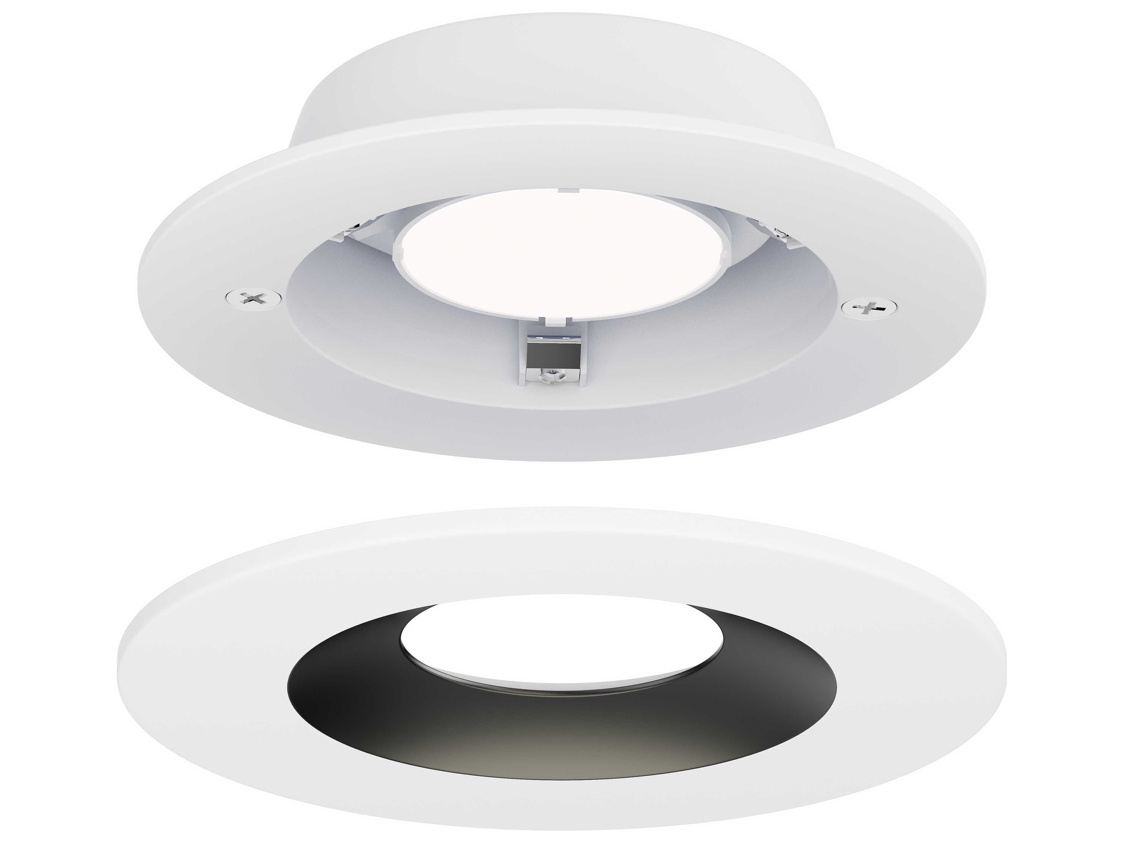 Maxim Lighting Crisp White Black 3000K Round Recessed Light