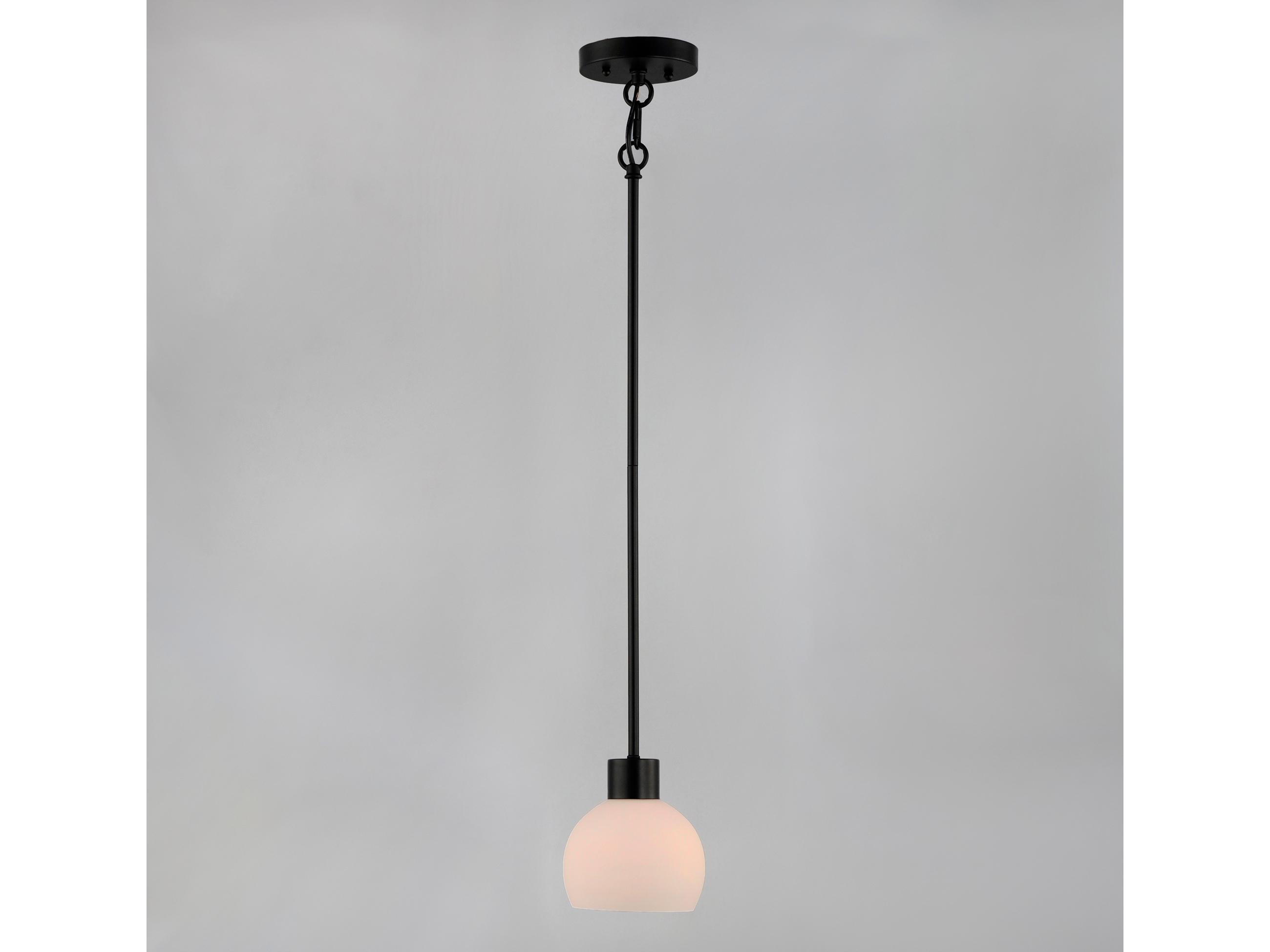 Maxim Lighting Coraline 1-Light Black Glass Dome Mini Pendant