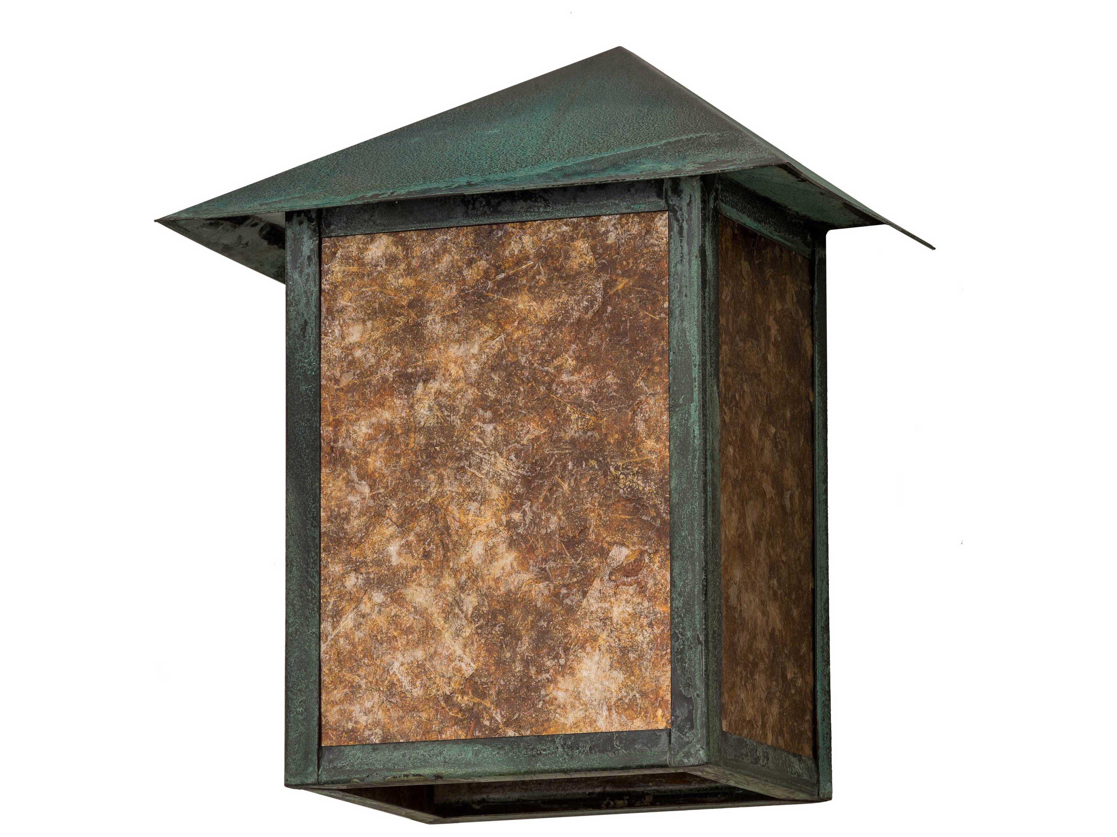 Meyda Seneca 1-Light Verdigris Brown Glass Wall Sconce