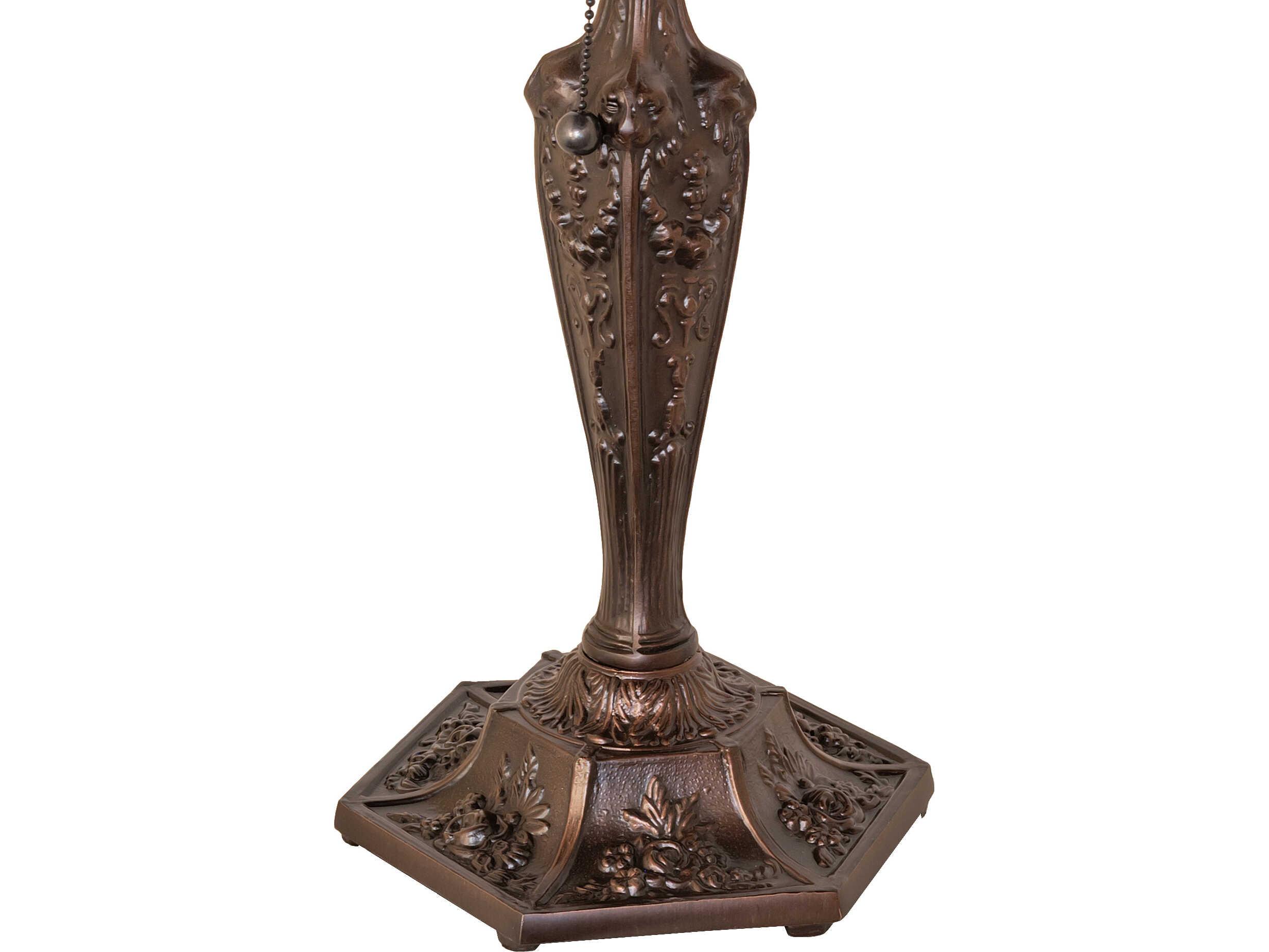 Meyda Lion Head Mahogany Bronze 1-Light Table Lamp