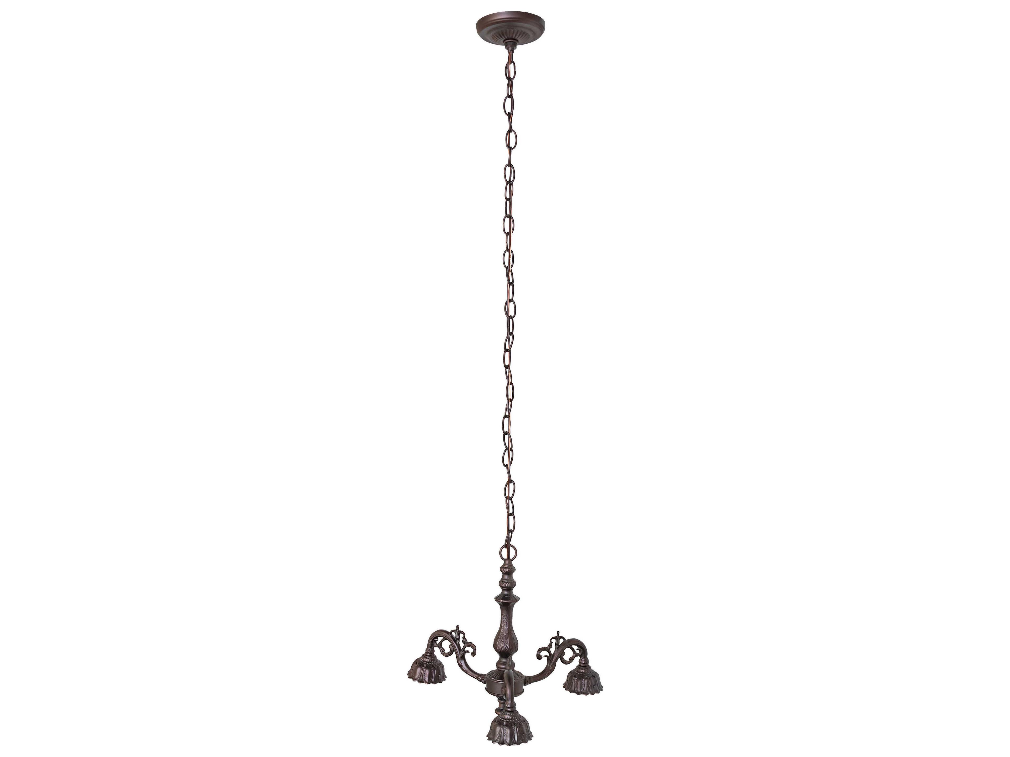 Meyda Victorian 3-Light Mahogany Bronze Traditional Chandelier