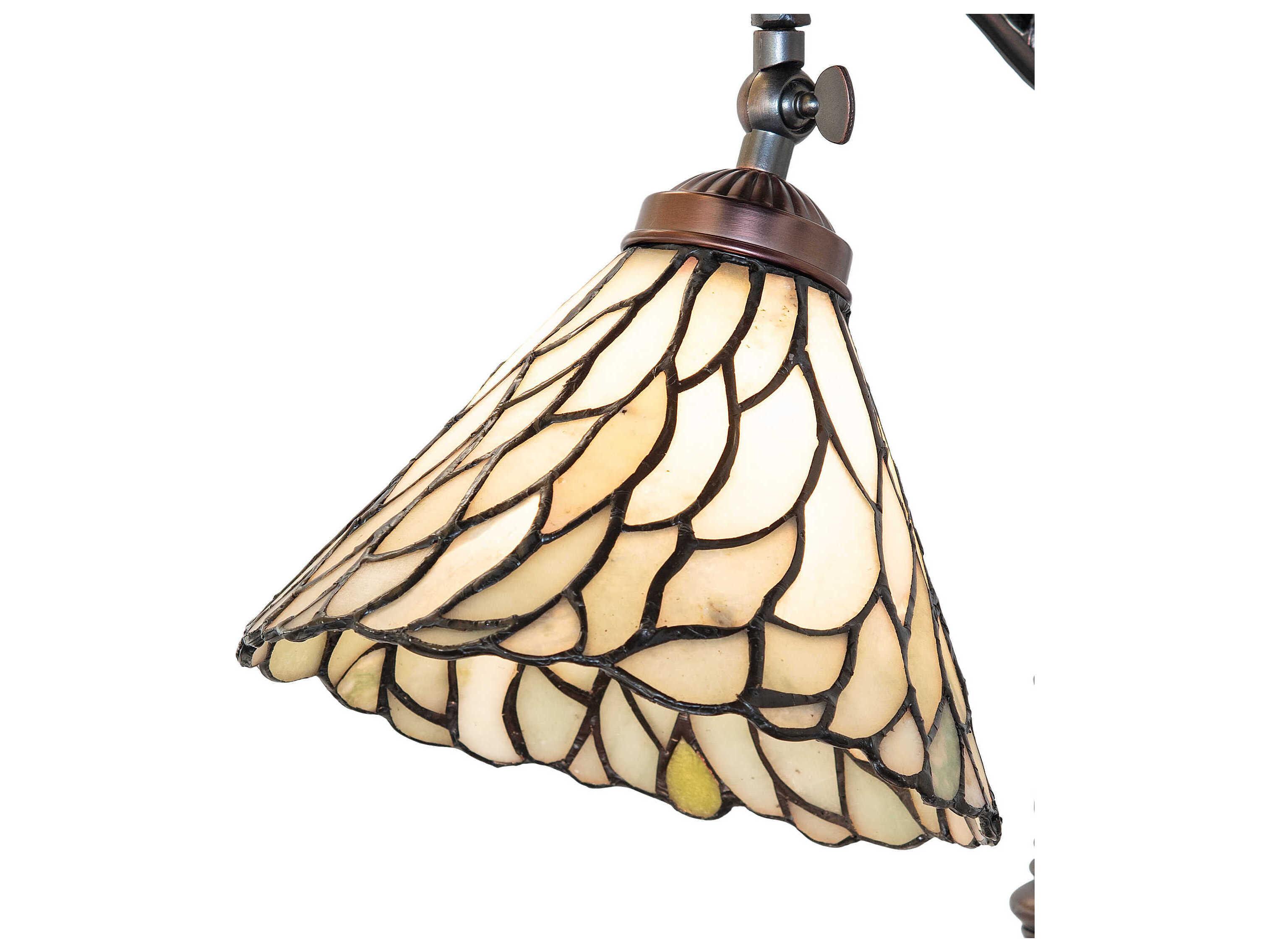 Meyda Willow Jadestone Mahogany Bronze Green Desk Lamp