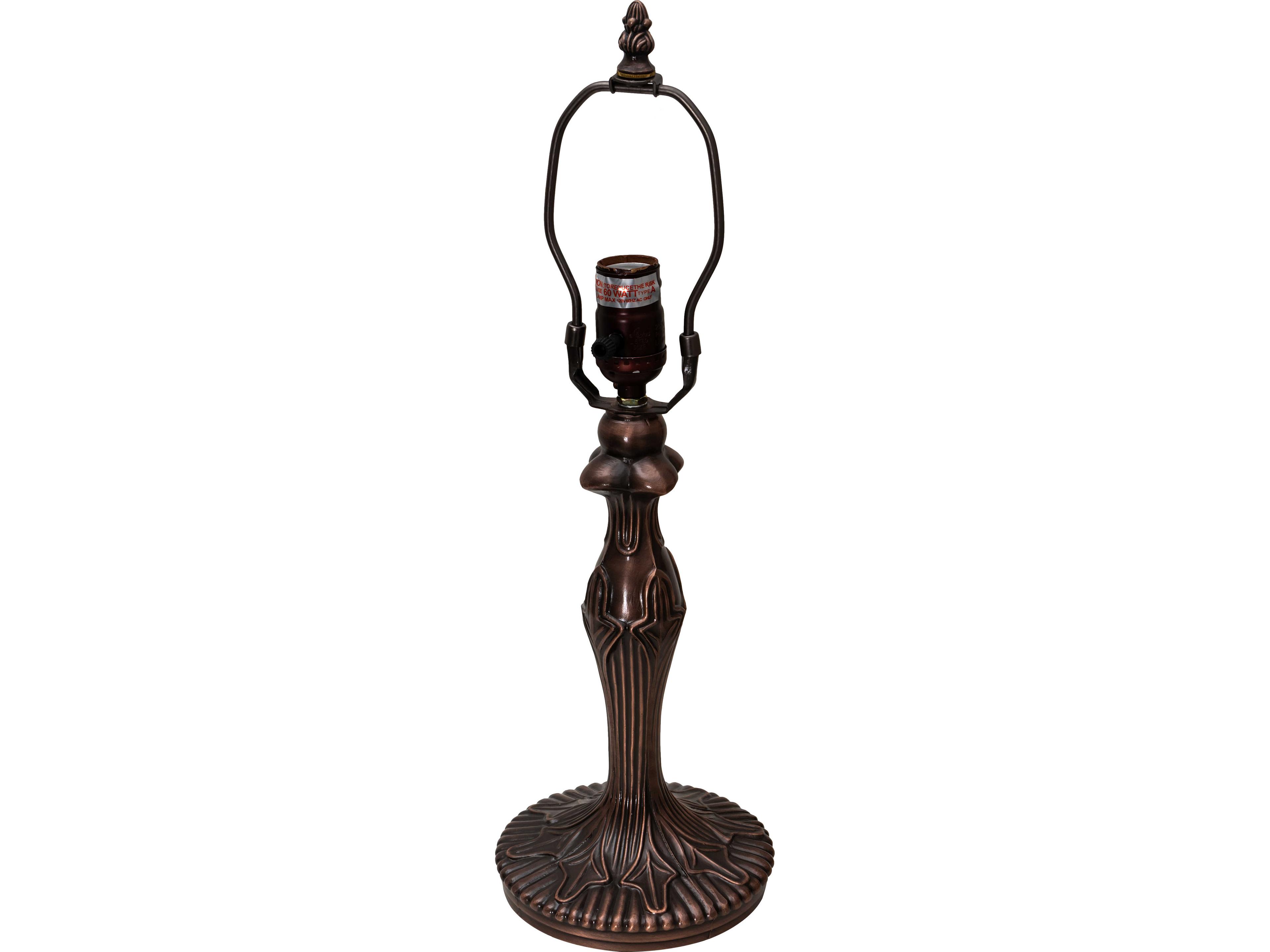 Meyda Fleur Mahogany Bronze 1-Light Table Lamp