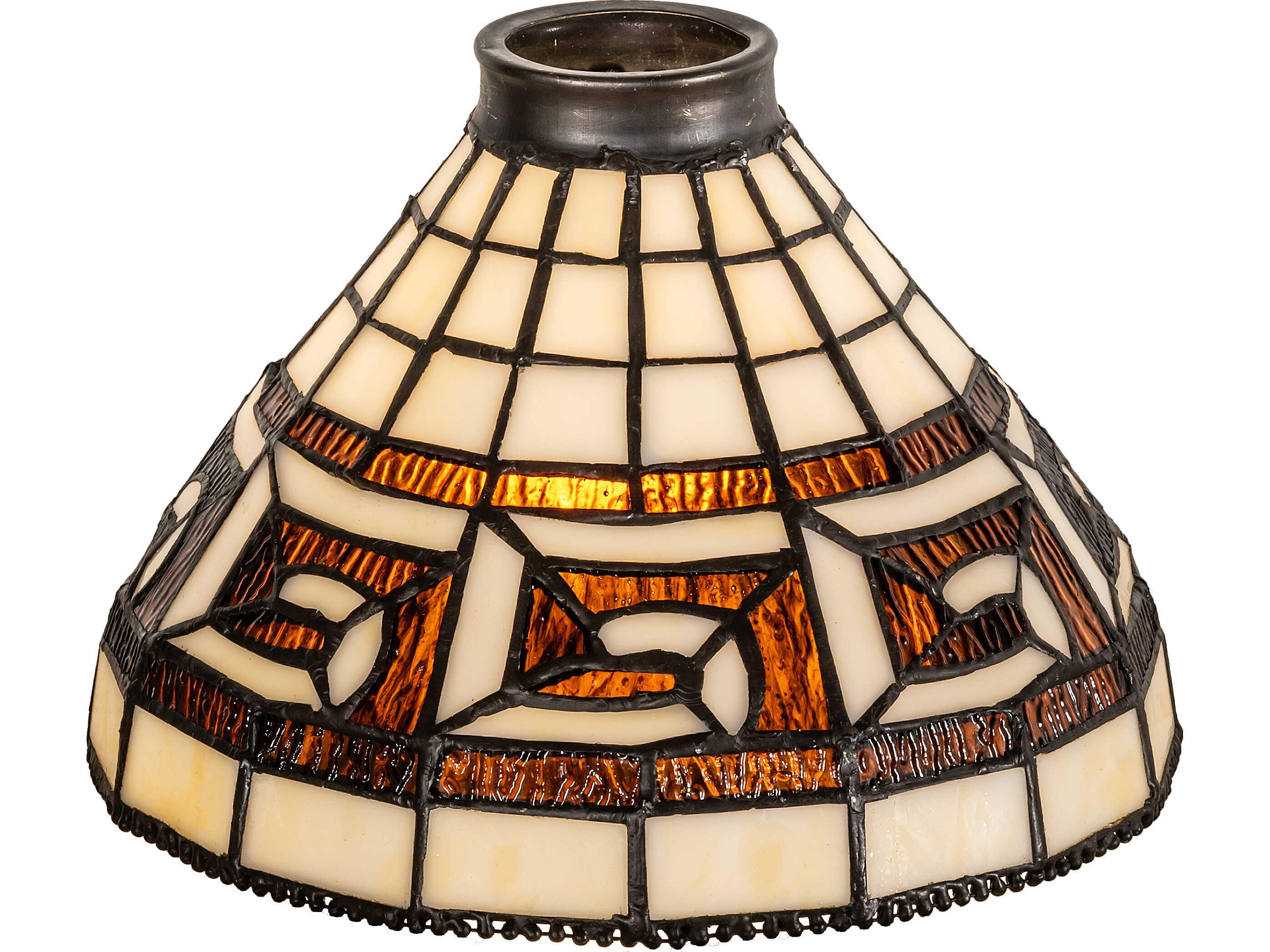 Meyda Greek Key Stained Glass