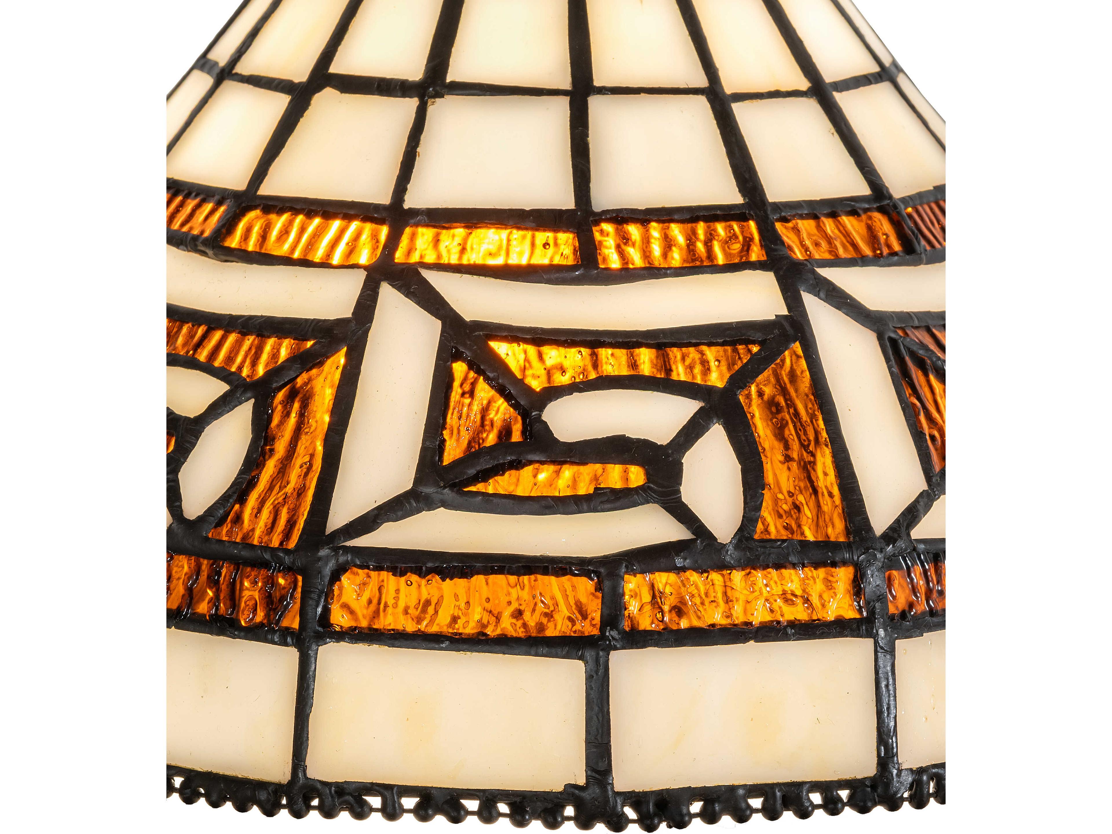 Meyda Greek Key Stained Glass