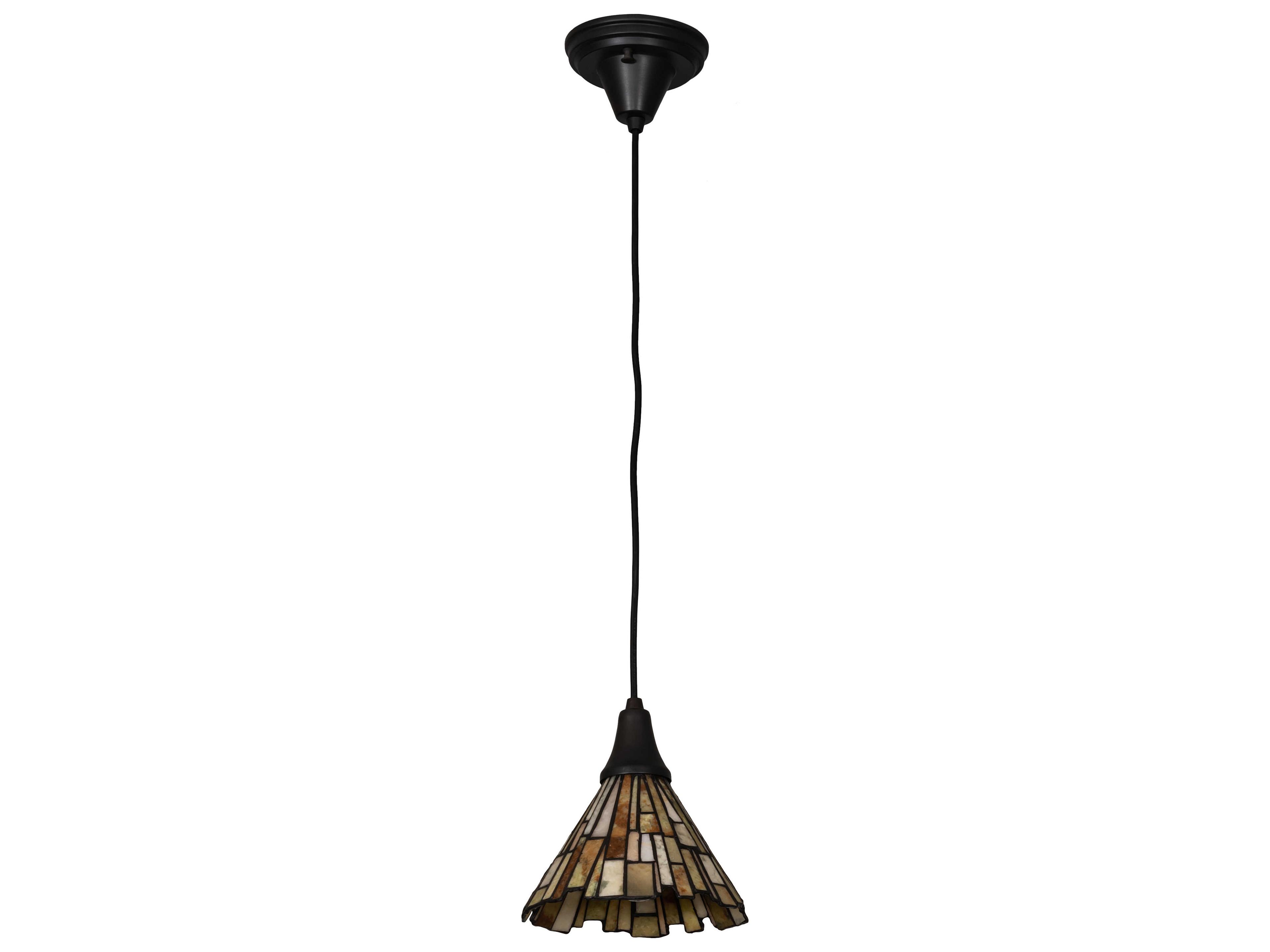 Meyda Delta 1-Light Craftsman Brown Mini Pendant