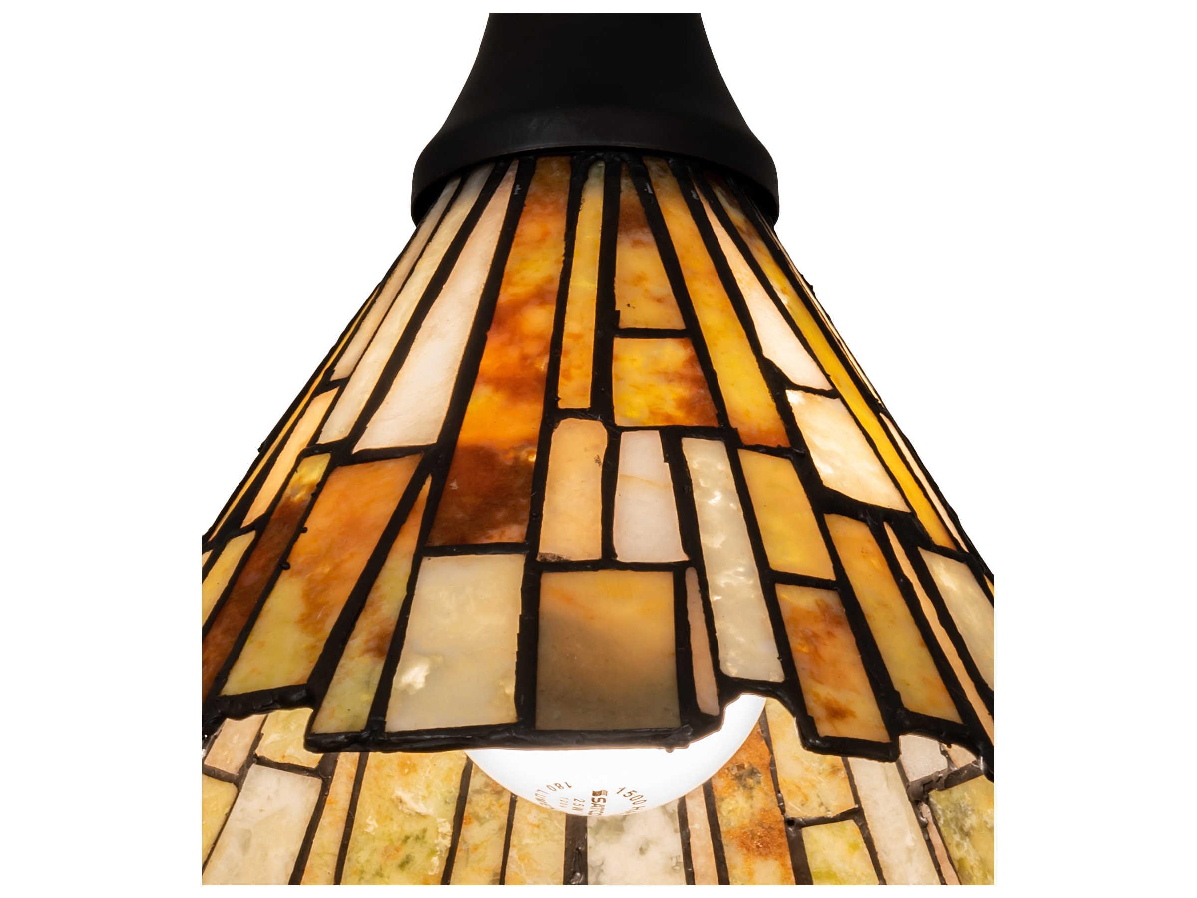 Meyda Delta 1-Light Craftsman Brown Mini Pendant