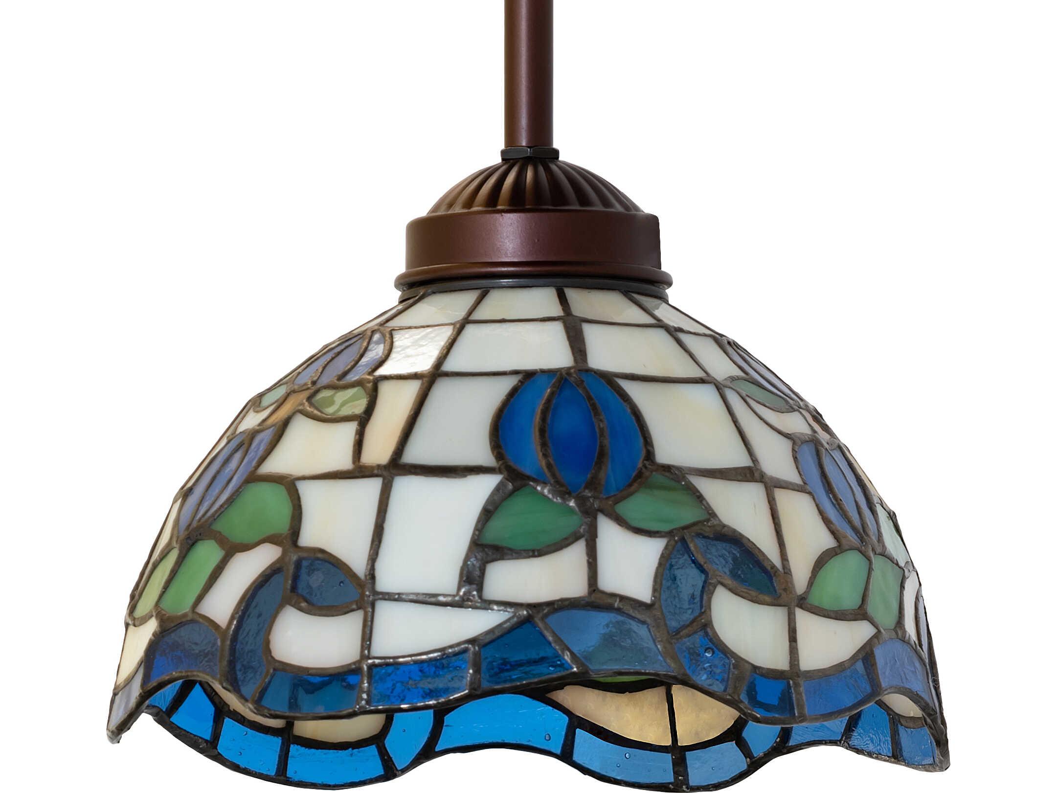 Meyda Roseborder 1-Light Bronze Mini Pendant