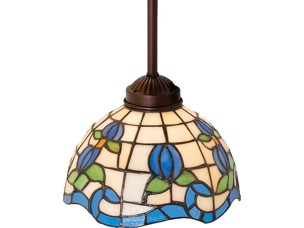 Meyda Roseborder 1-Light Bronze Mini Pendant