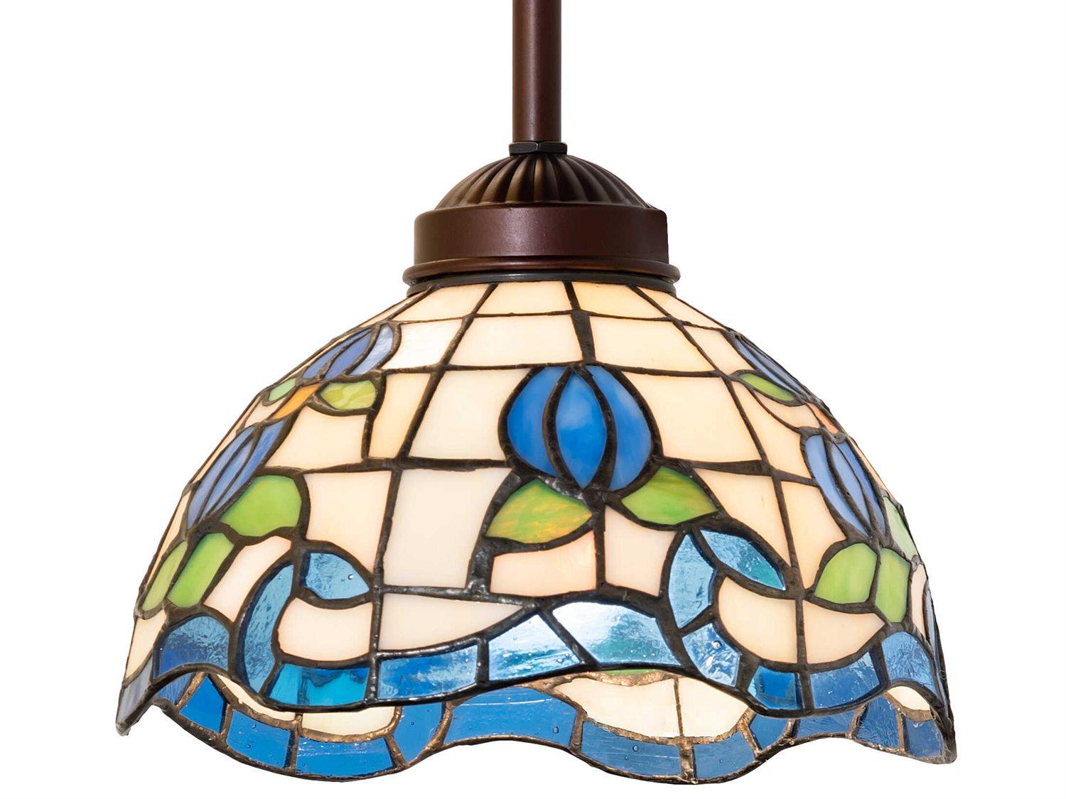 Meyda Roseborder 1-Light Bronze Mini Pendant