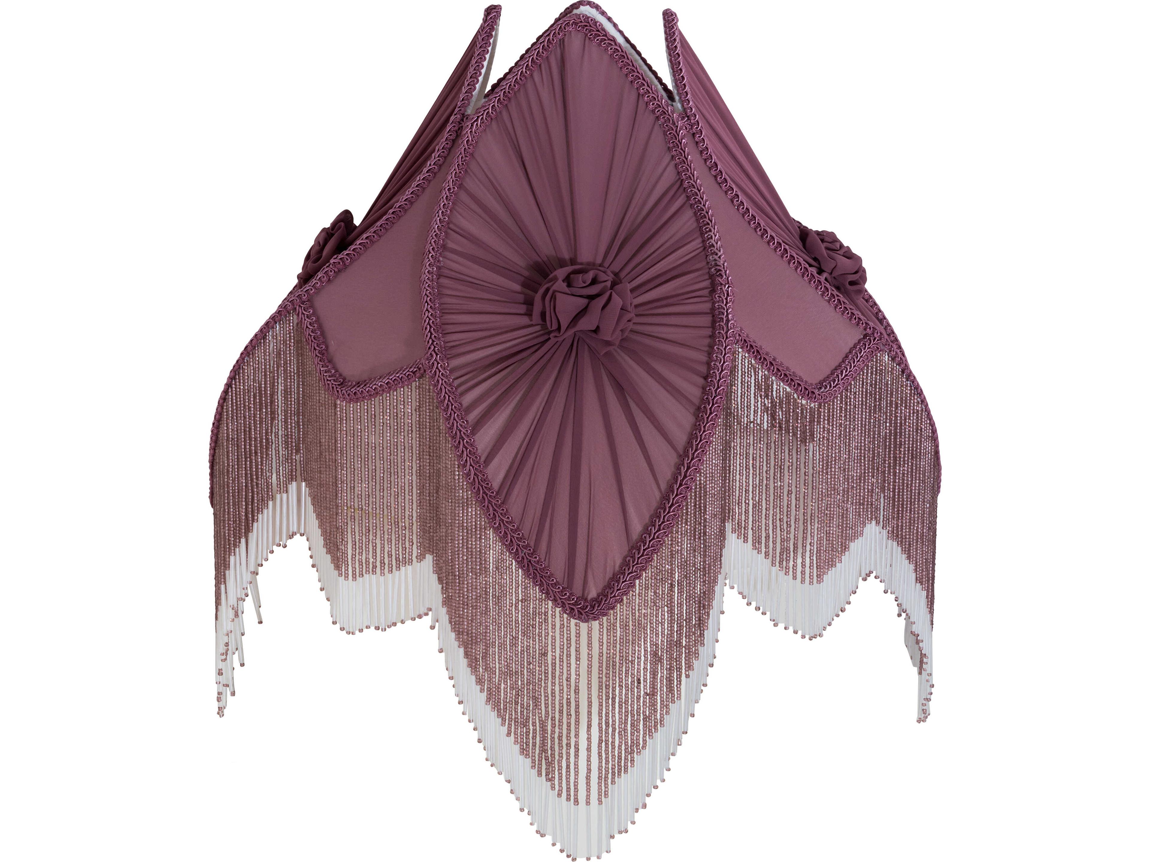 Meyda Fabric And Fringe Daark Mauve clear