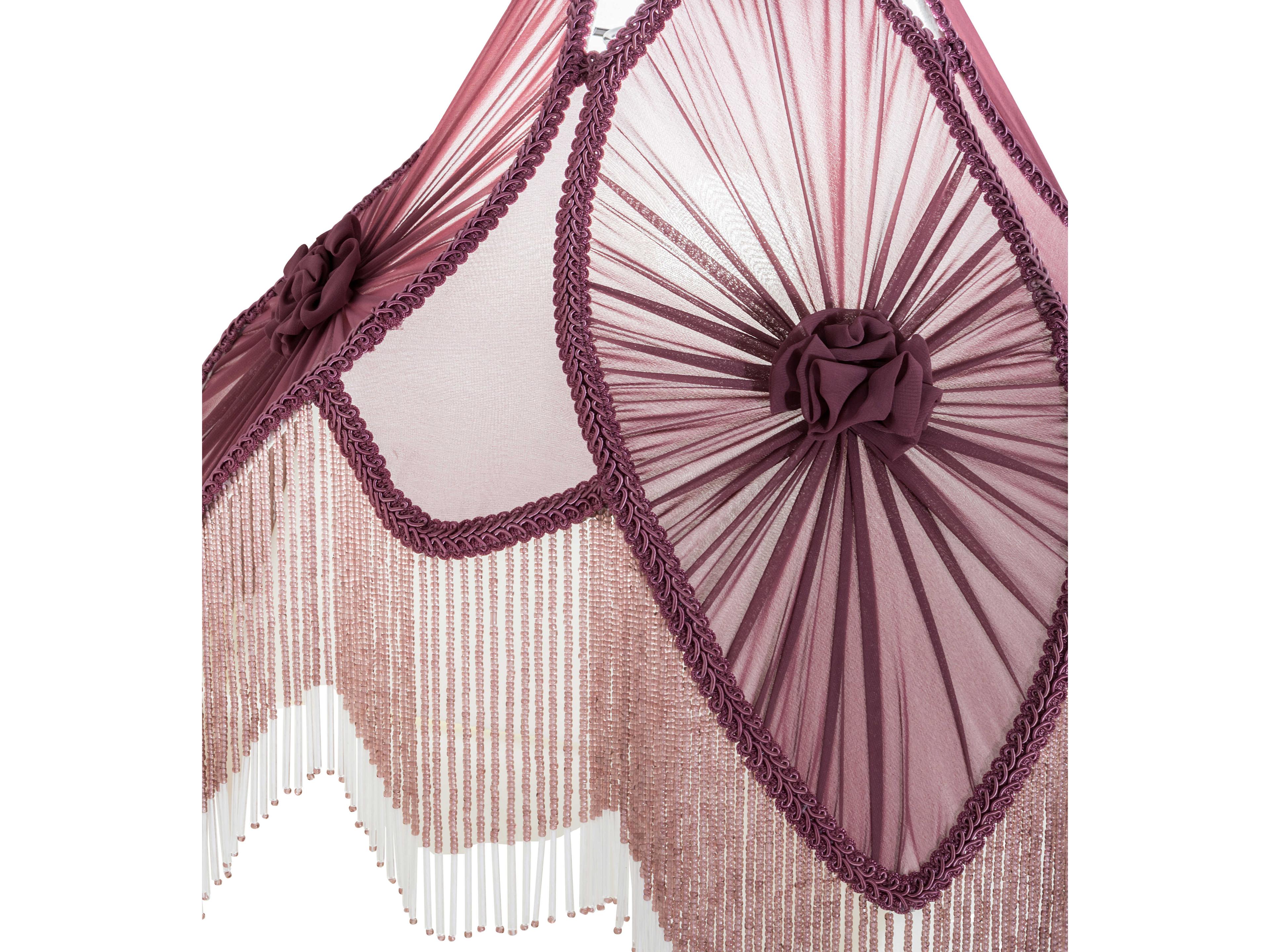 Meyda Fabric And Fringe Daark Mauve clear