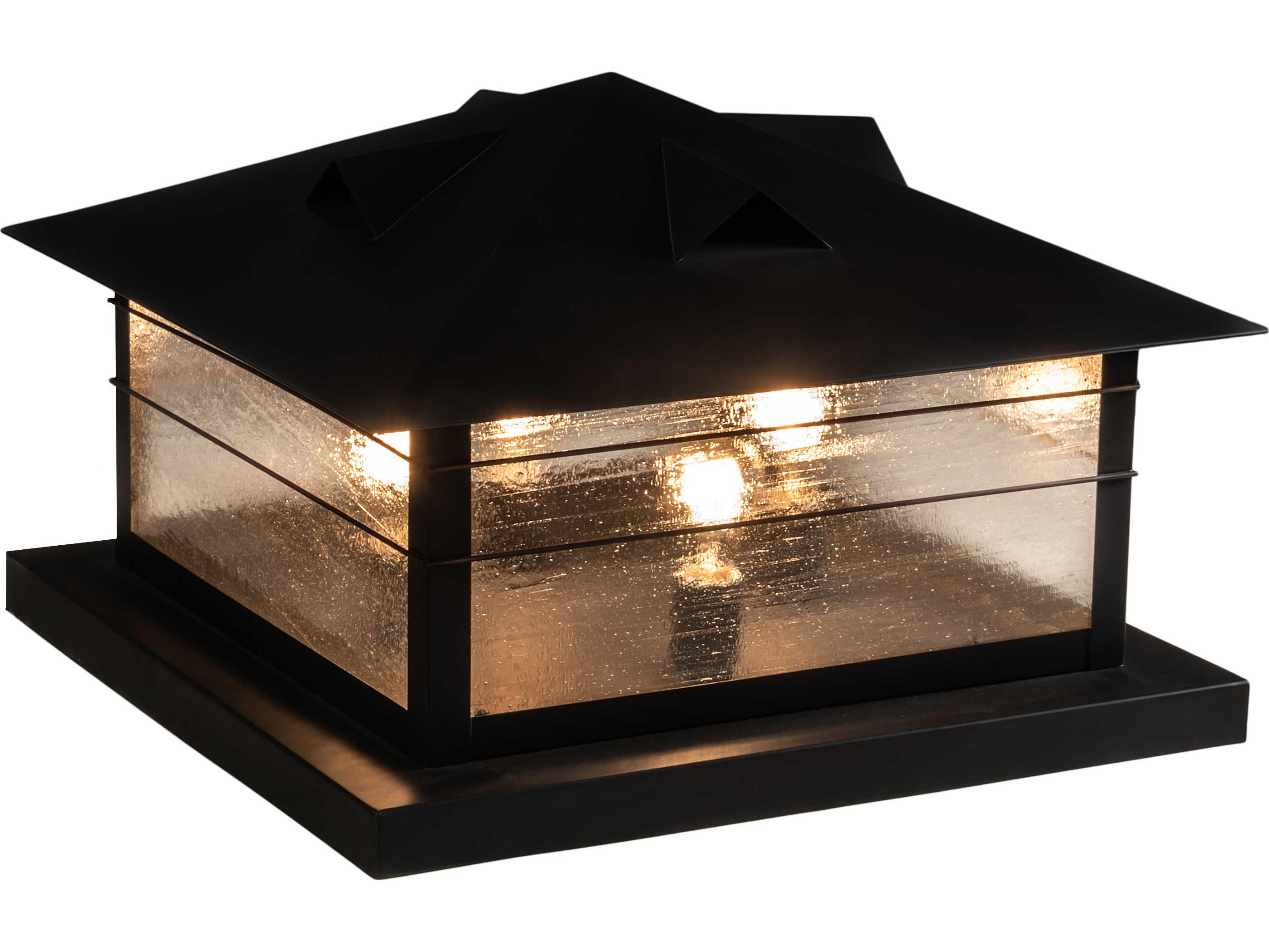 Meyda Arrowhead 4 - Light Glass Outdoor Post Light