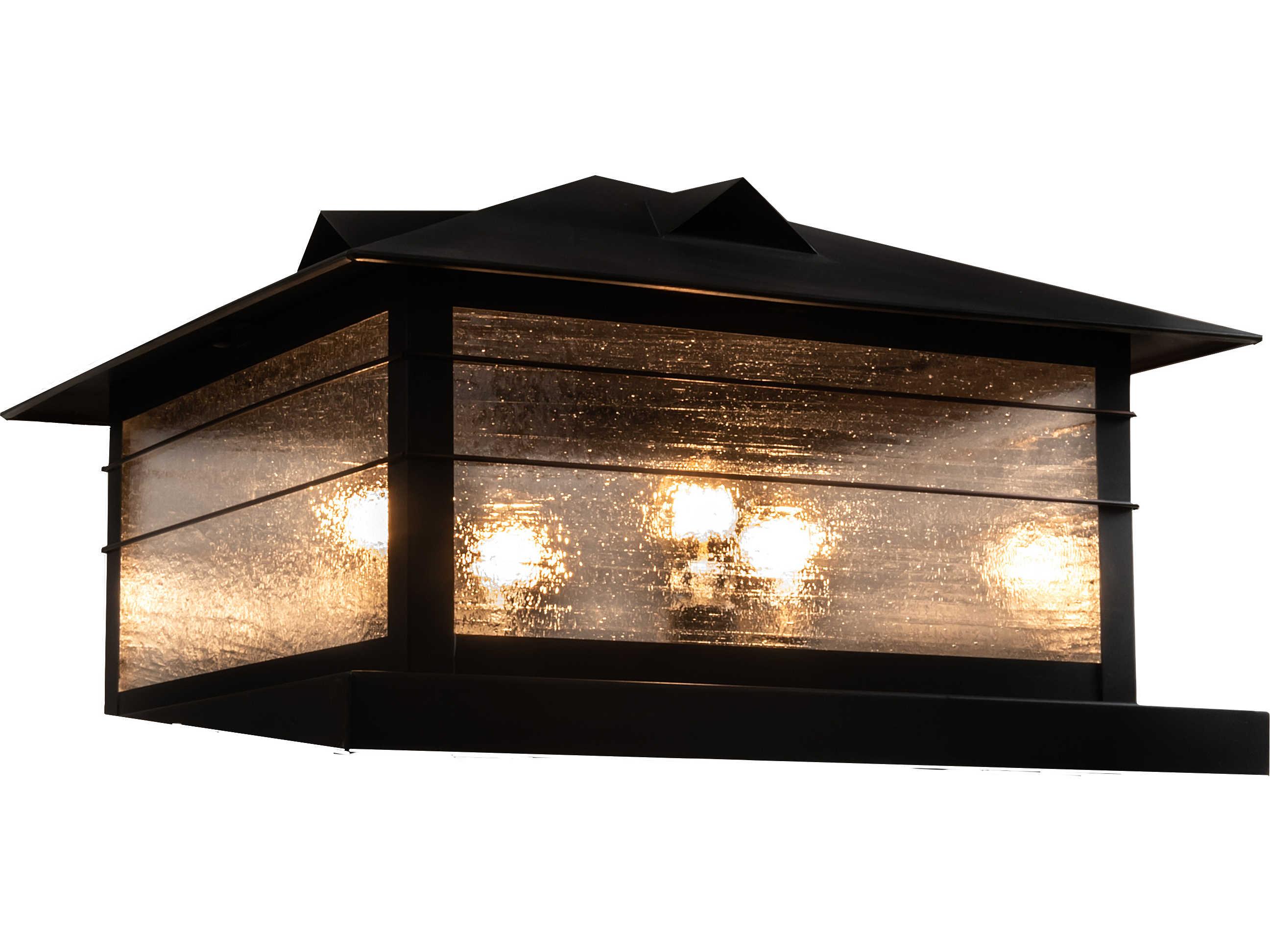 Meyda Arrowhead 4 - Light Glass Outdoor Post Light