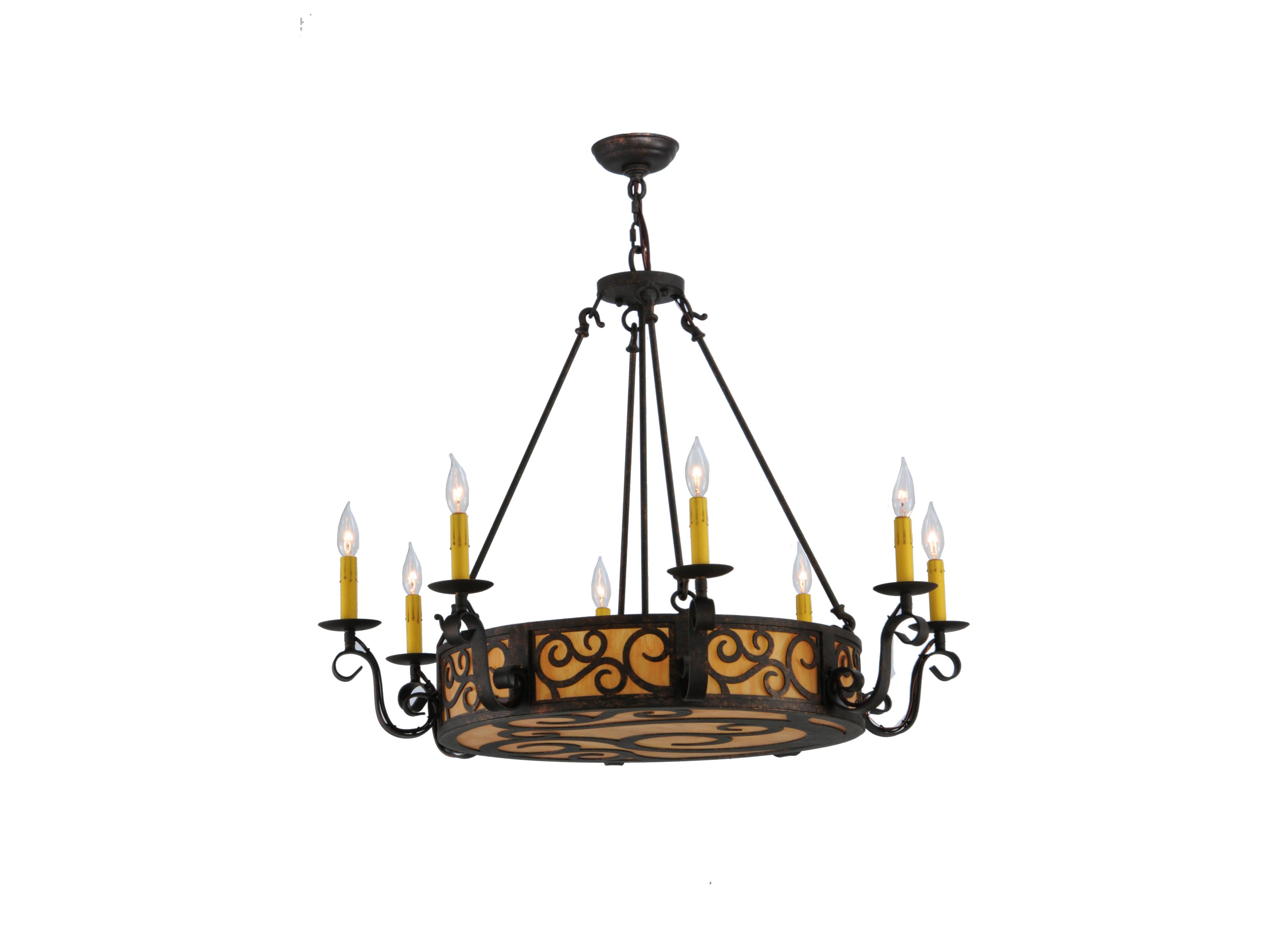 Meyda Delano 11-Light Rust Black Candelabra Chandelier
