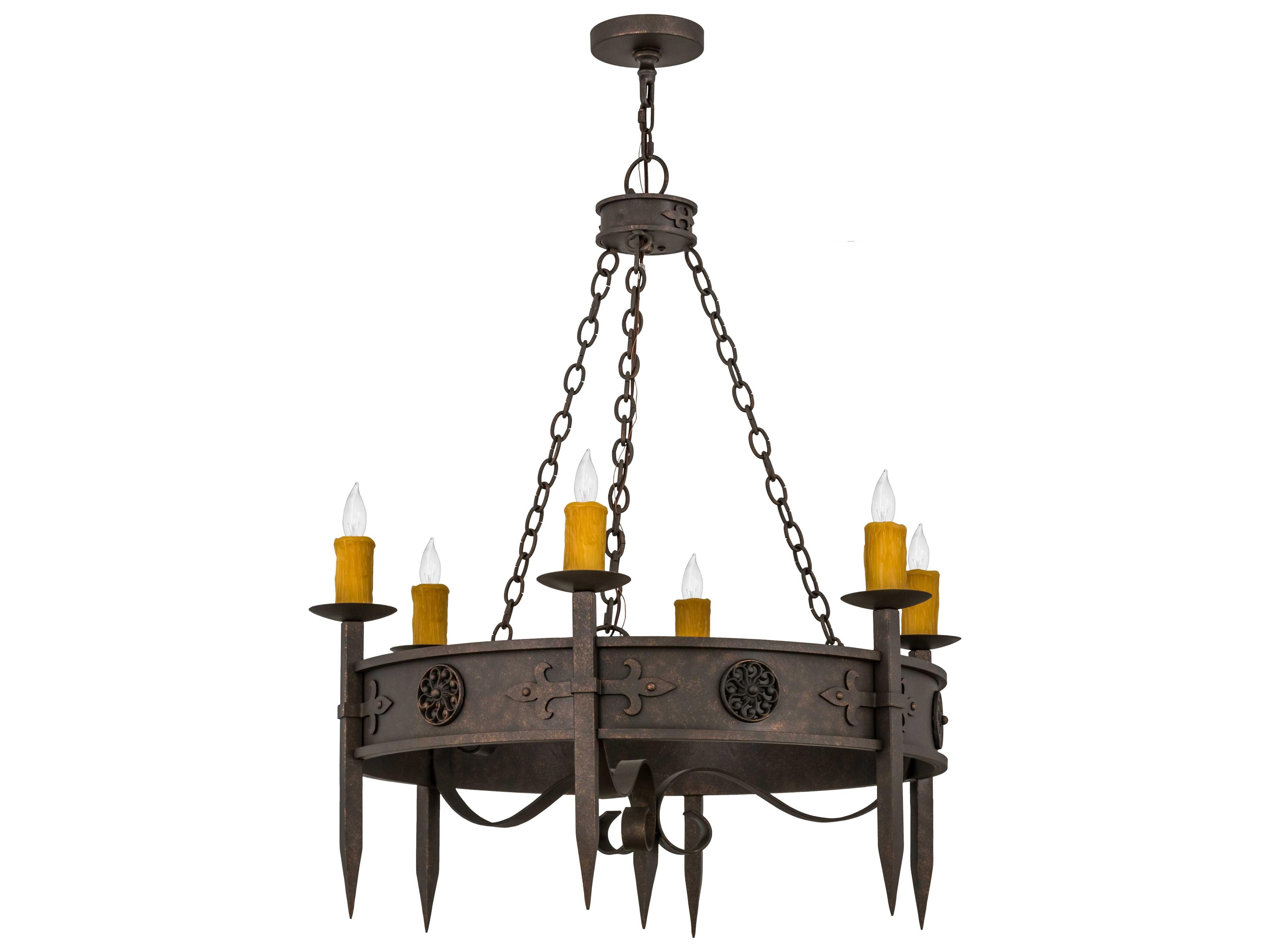 Meyda Calandra Gilded Tobacco Bronze Round Chandelier