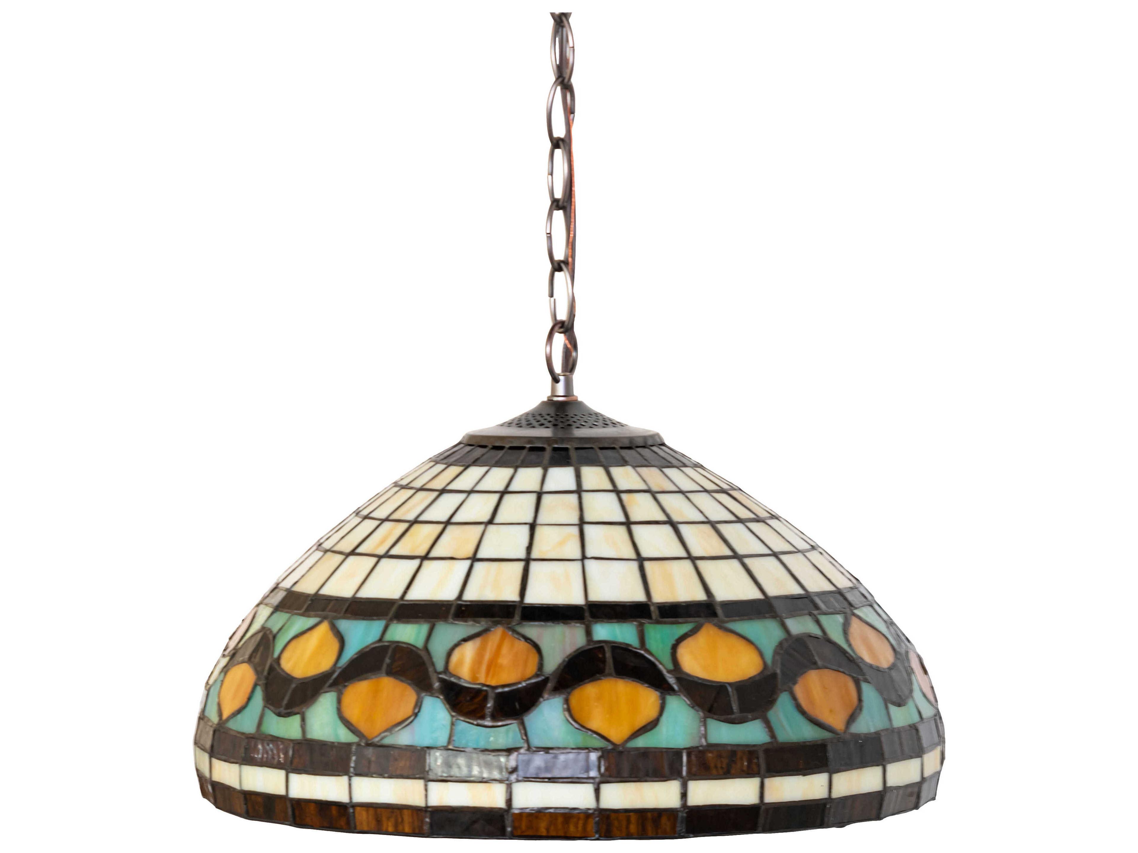 Meyda Tiffany Acorn 3-Light Bronze Pendant