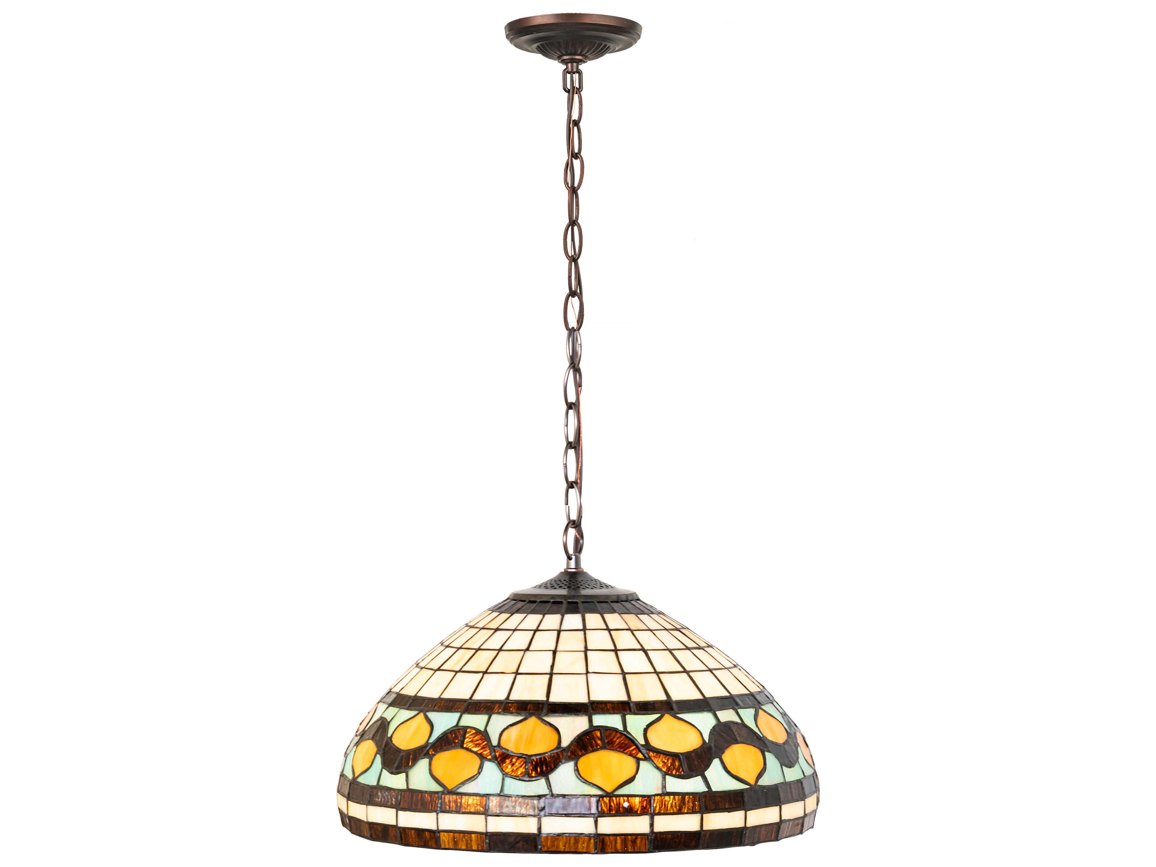 Meyda Tiffany Acorn 3-Light Bronze Pendant
