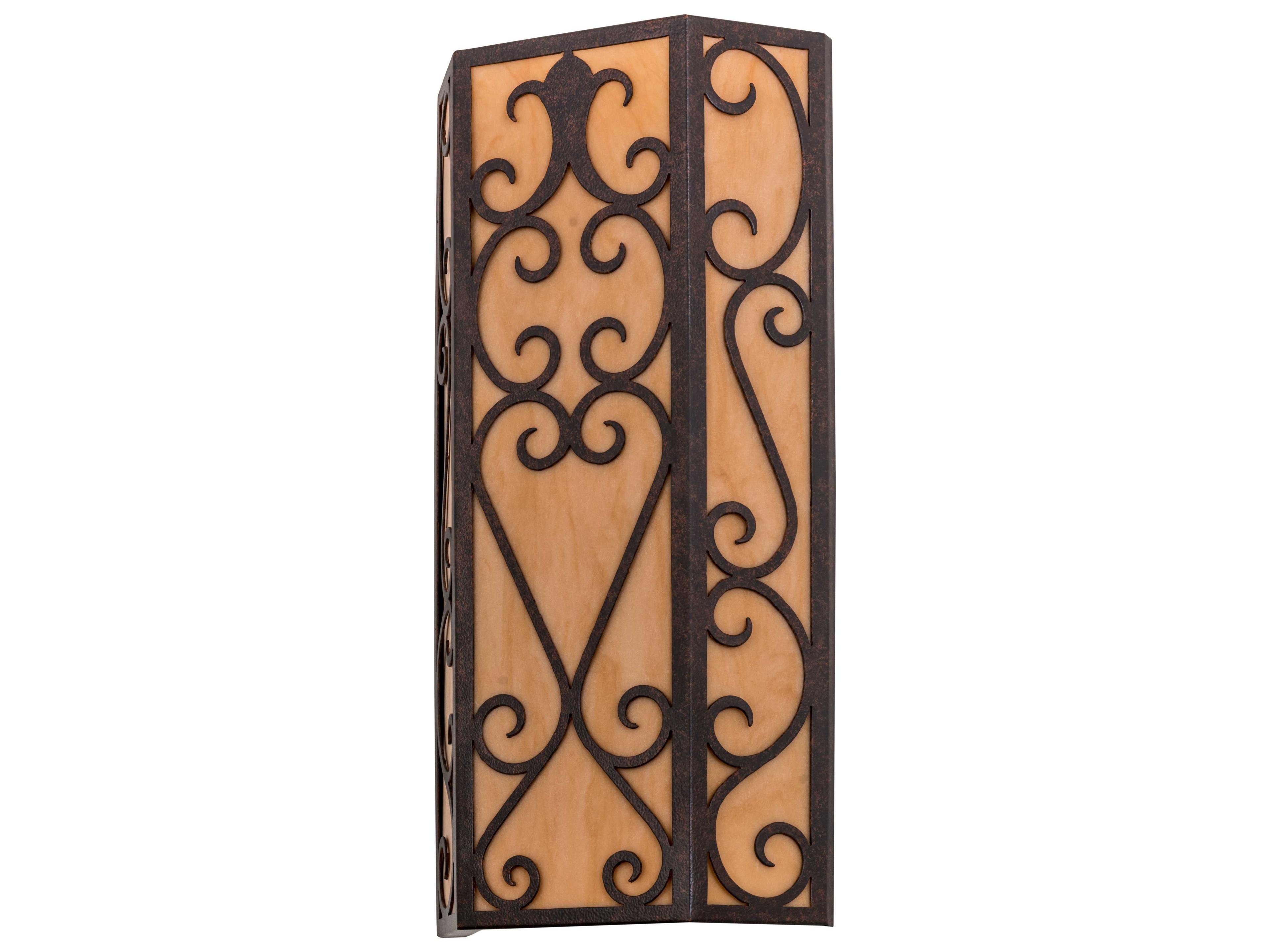 Meyda Mia Cajun Spice tea Stained Acry Orange Wall Sconce