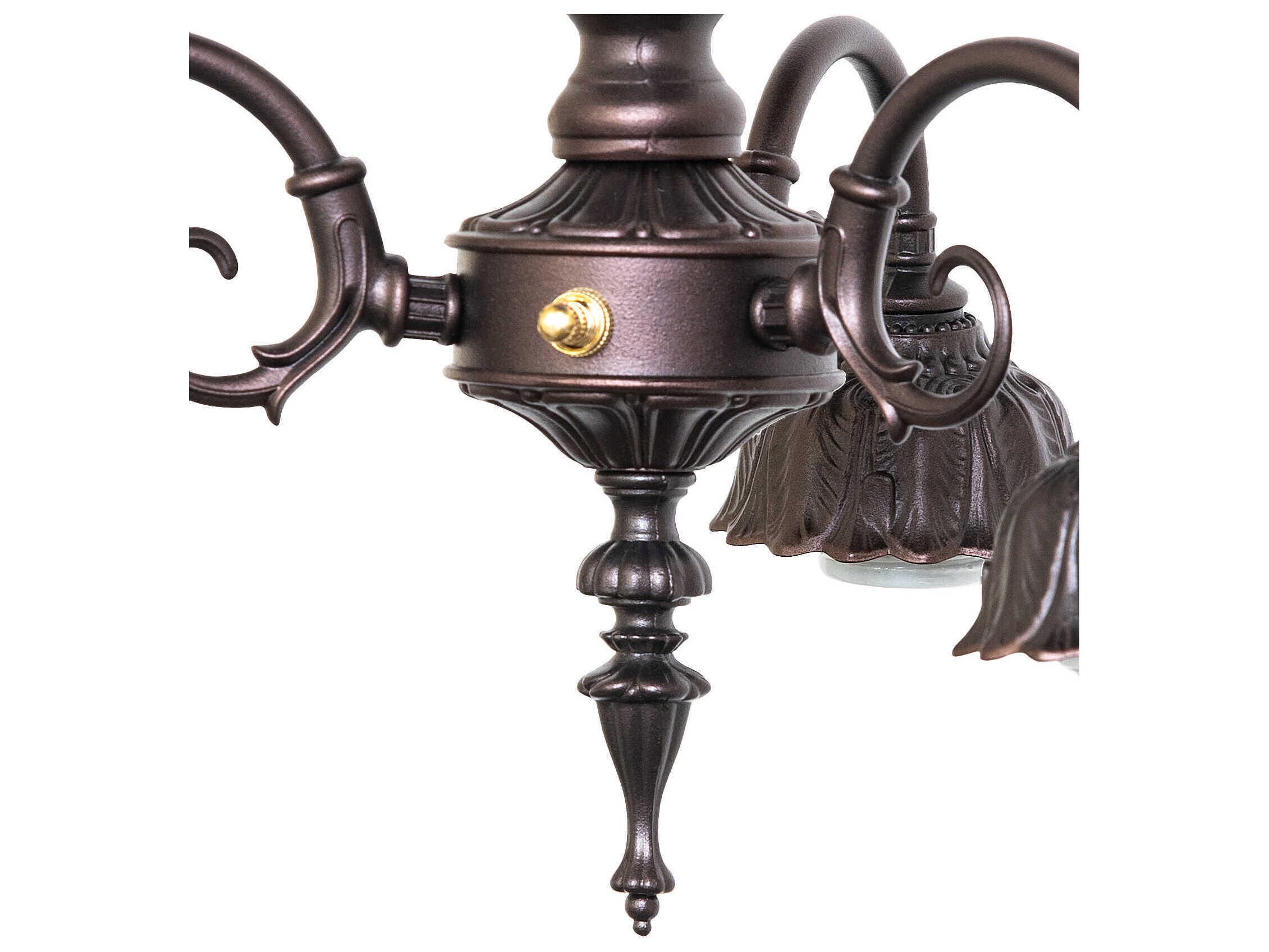 Meyda Victorian 3-Light Mahogany Bronze Traditional Chandelier