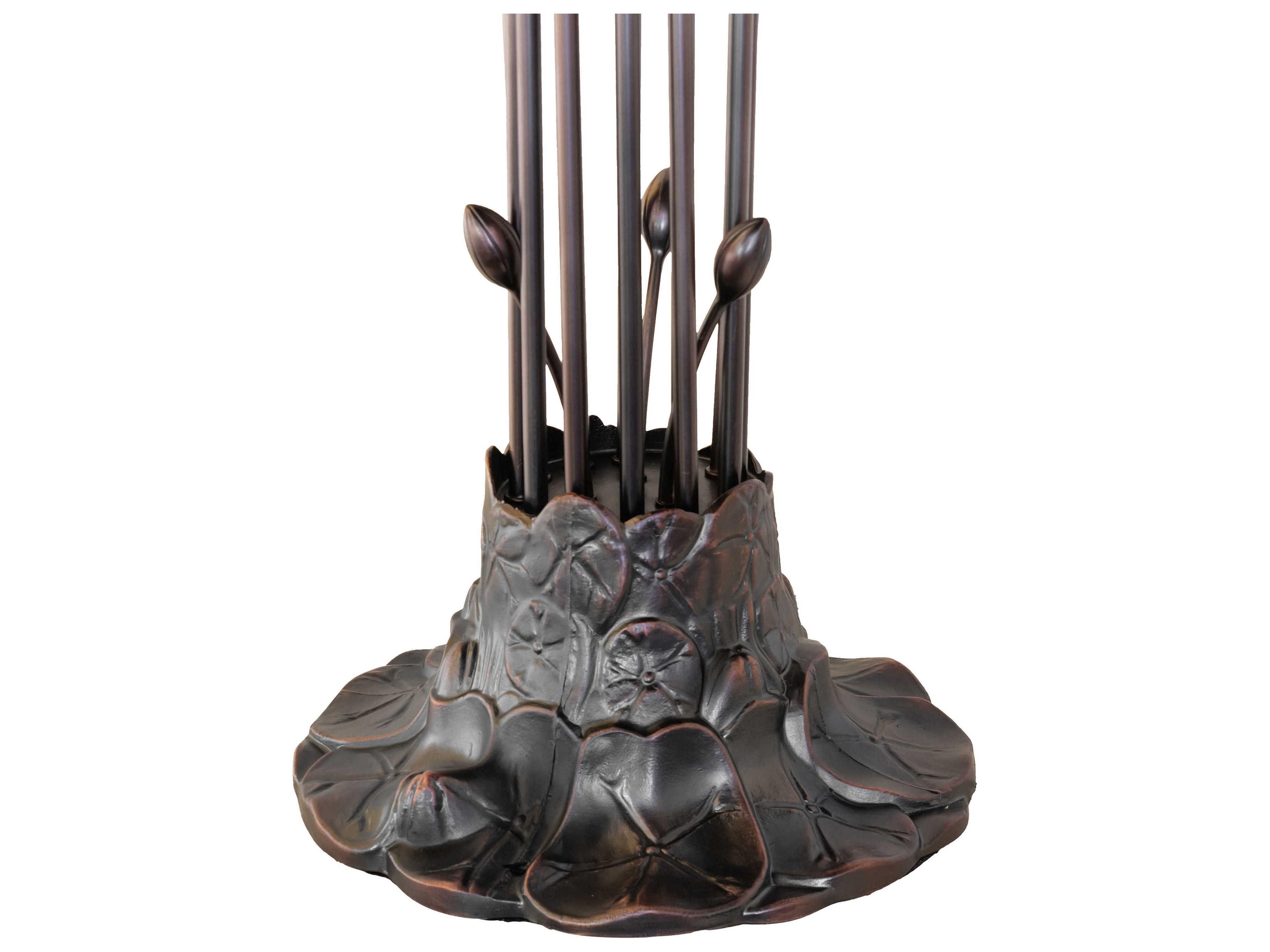 Meyda Lily Mahogany Bronze Table Lamp Base