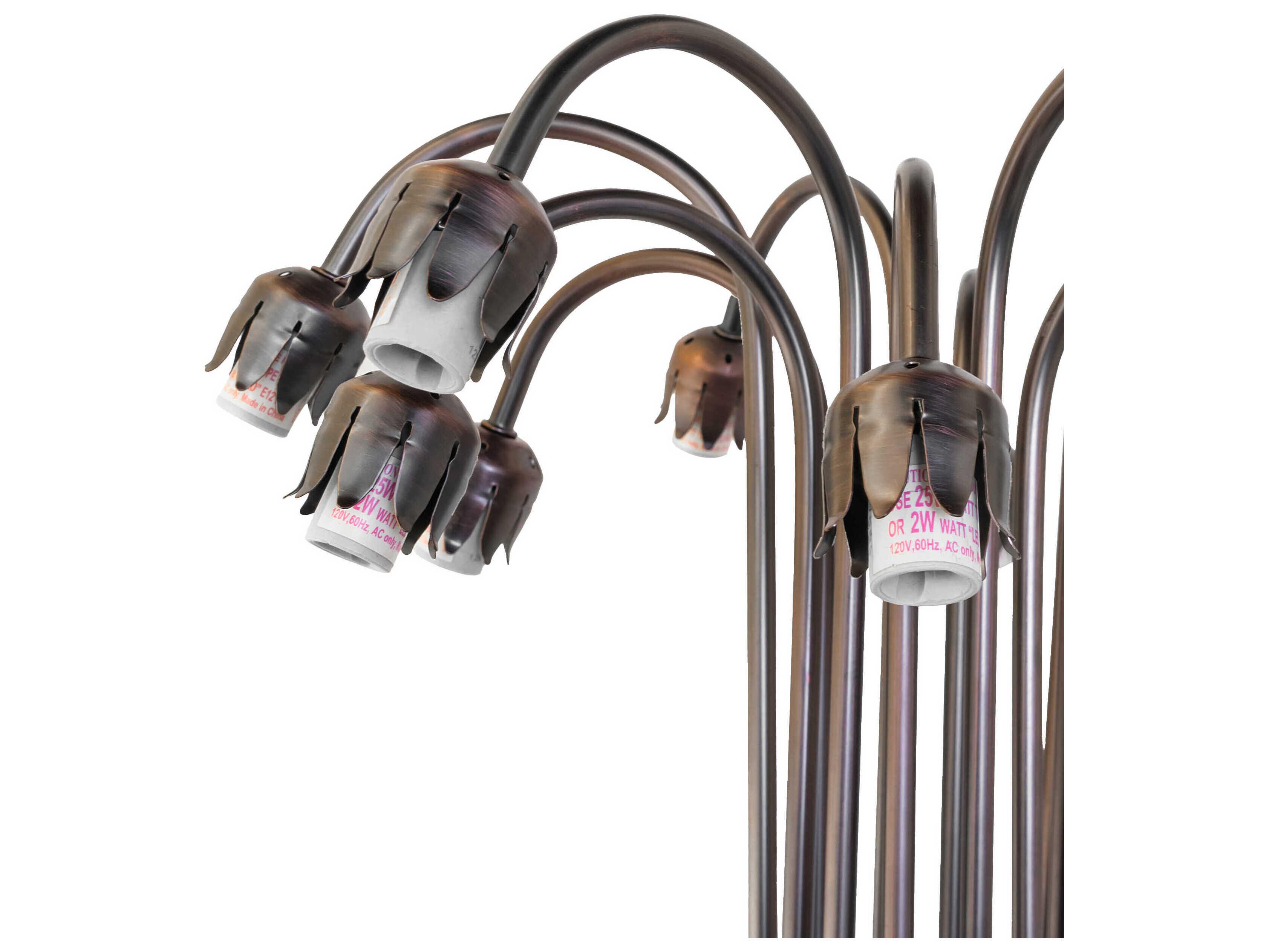 Meyda Lily Mahogany Bronze Table Lamp Base