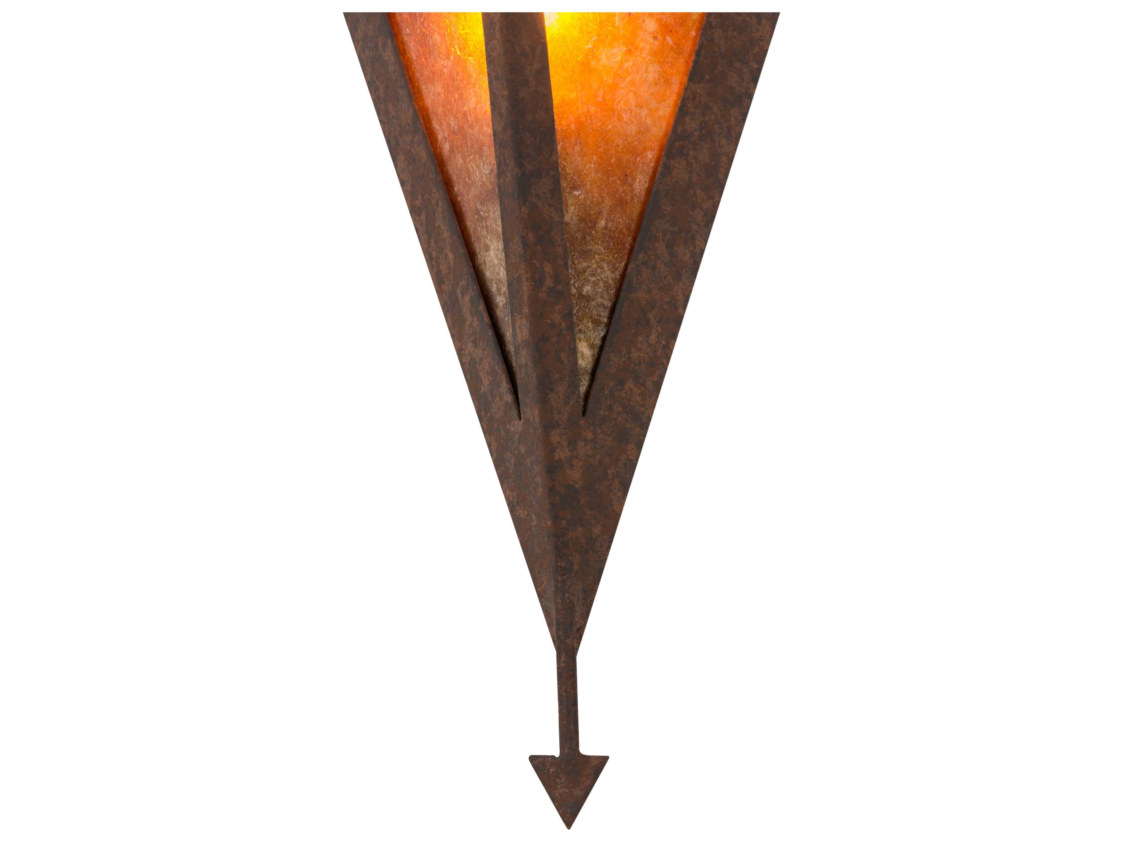 Meyda Desert Arrow Rusty Nail amber Orange Wall Sconce