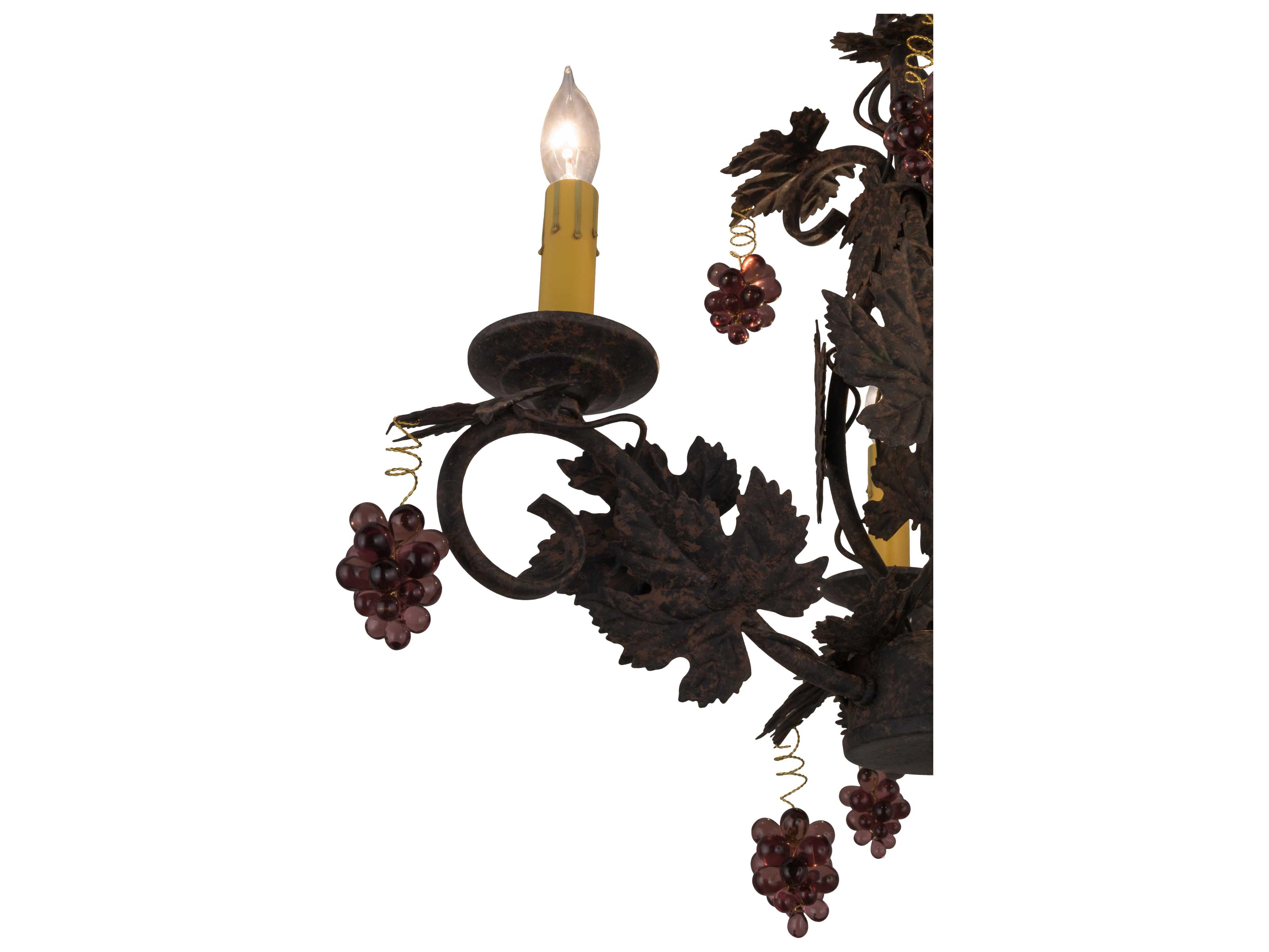 Meyda Vineyard Coffee Bean Brown Candelabra Chandelier