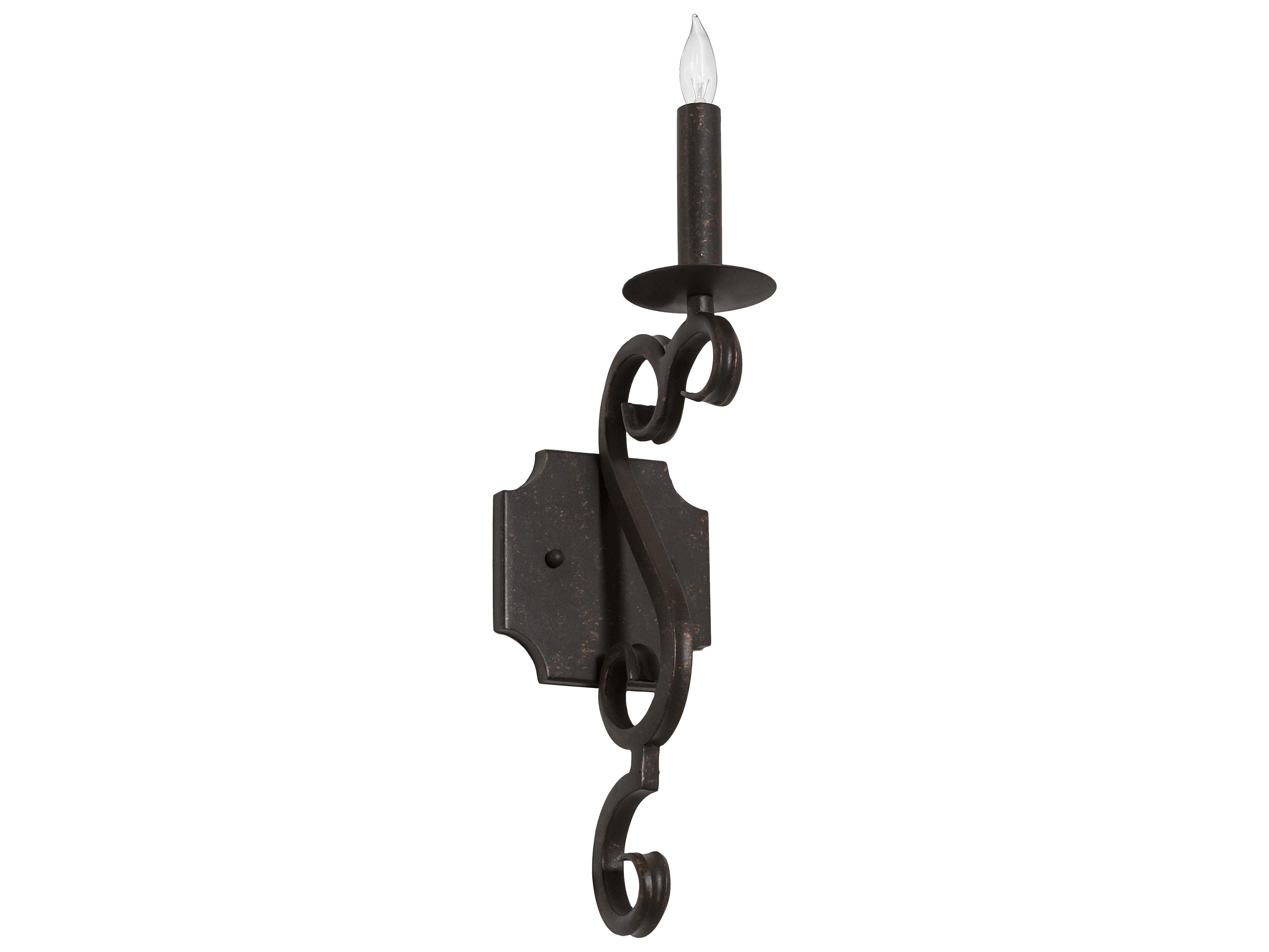 Meyda Piero 1-Light Black Wall Sconce