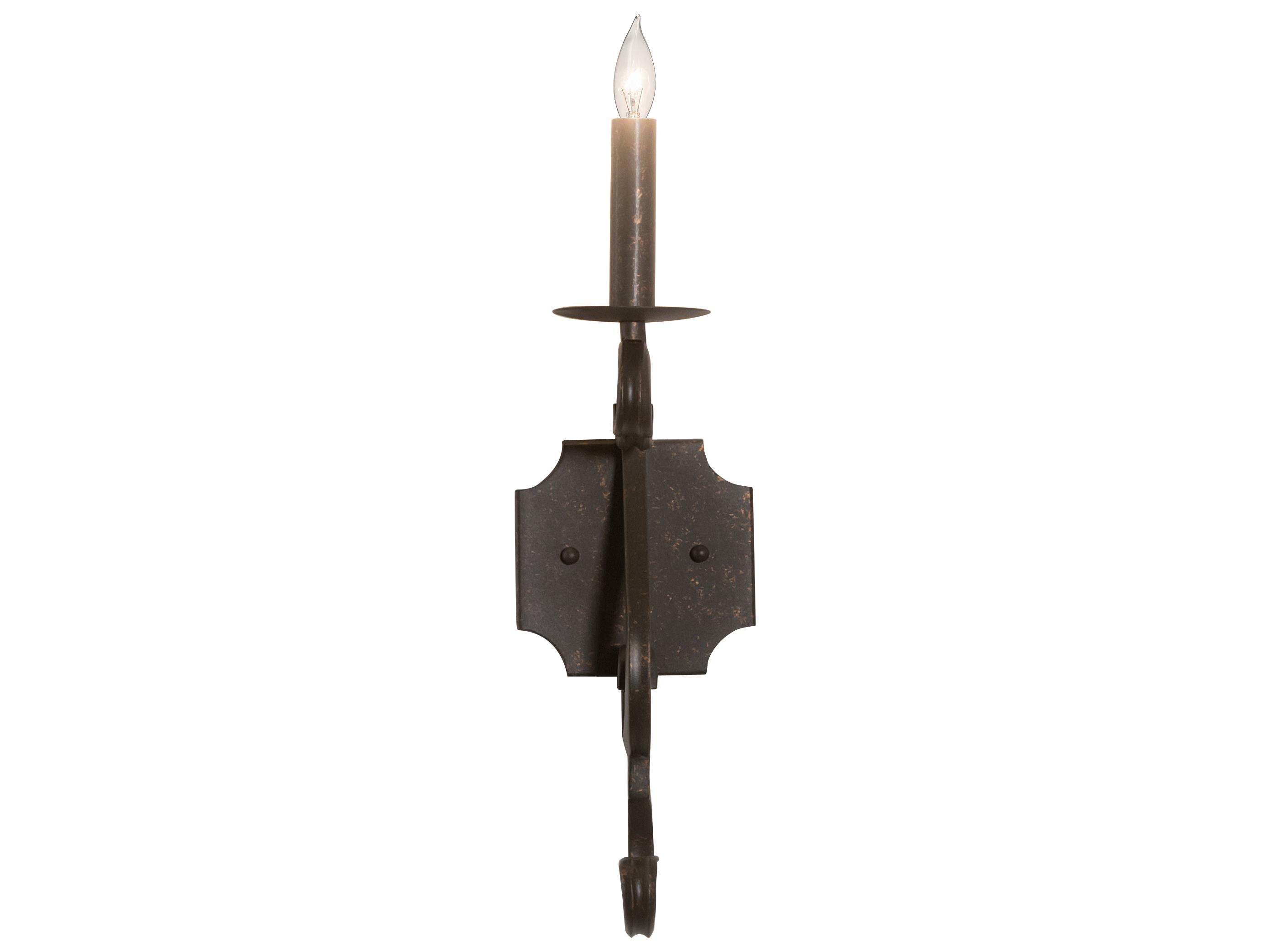 Meyda Piero 1-Light Black Wall Sconce