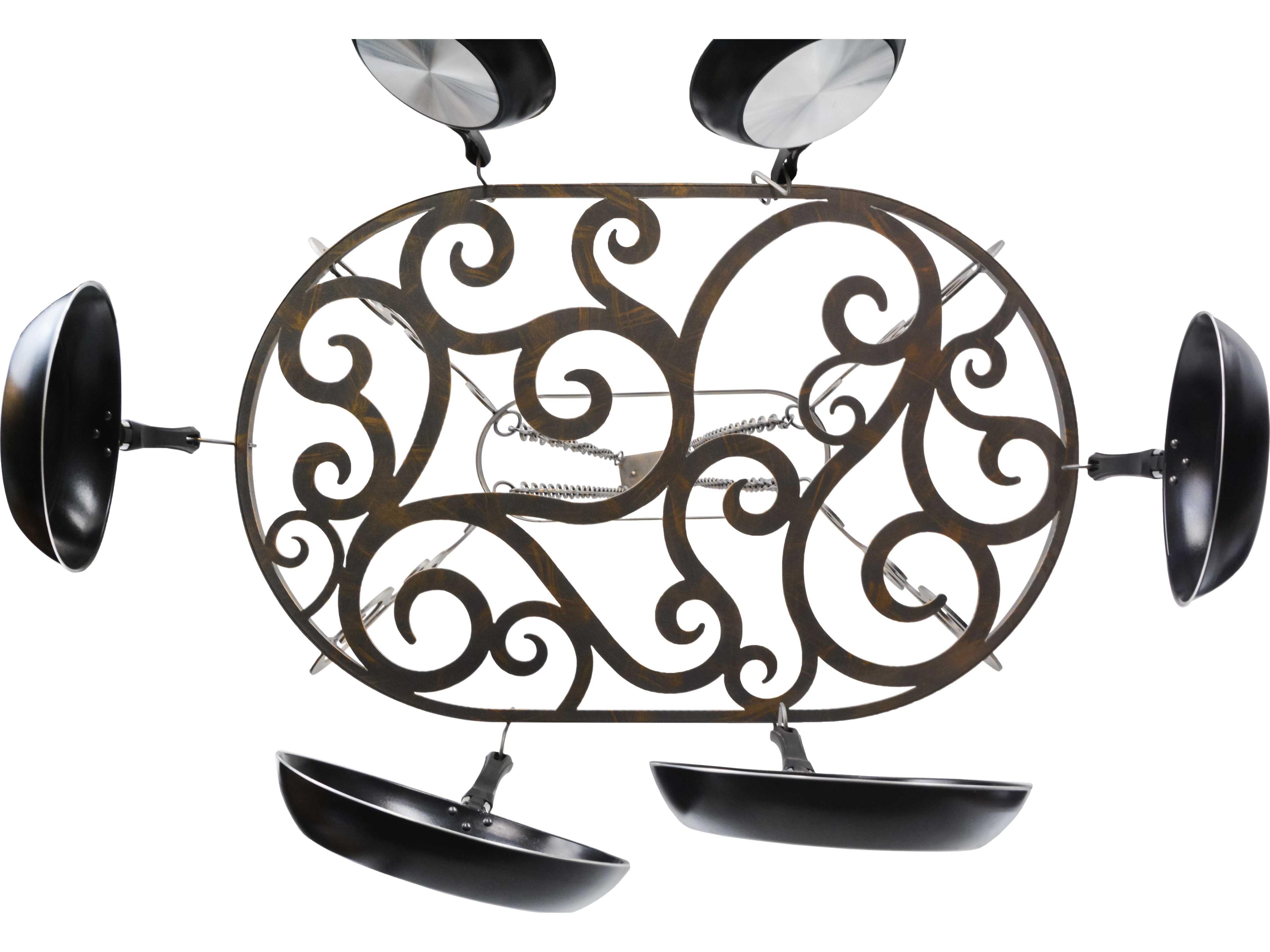 Meyda French Bronze 38" Neo Pot Rack