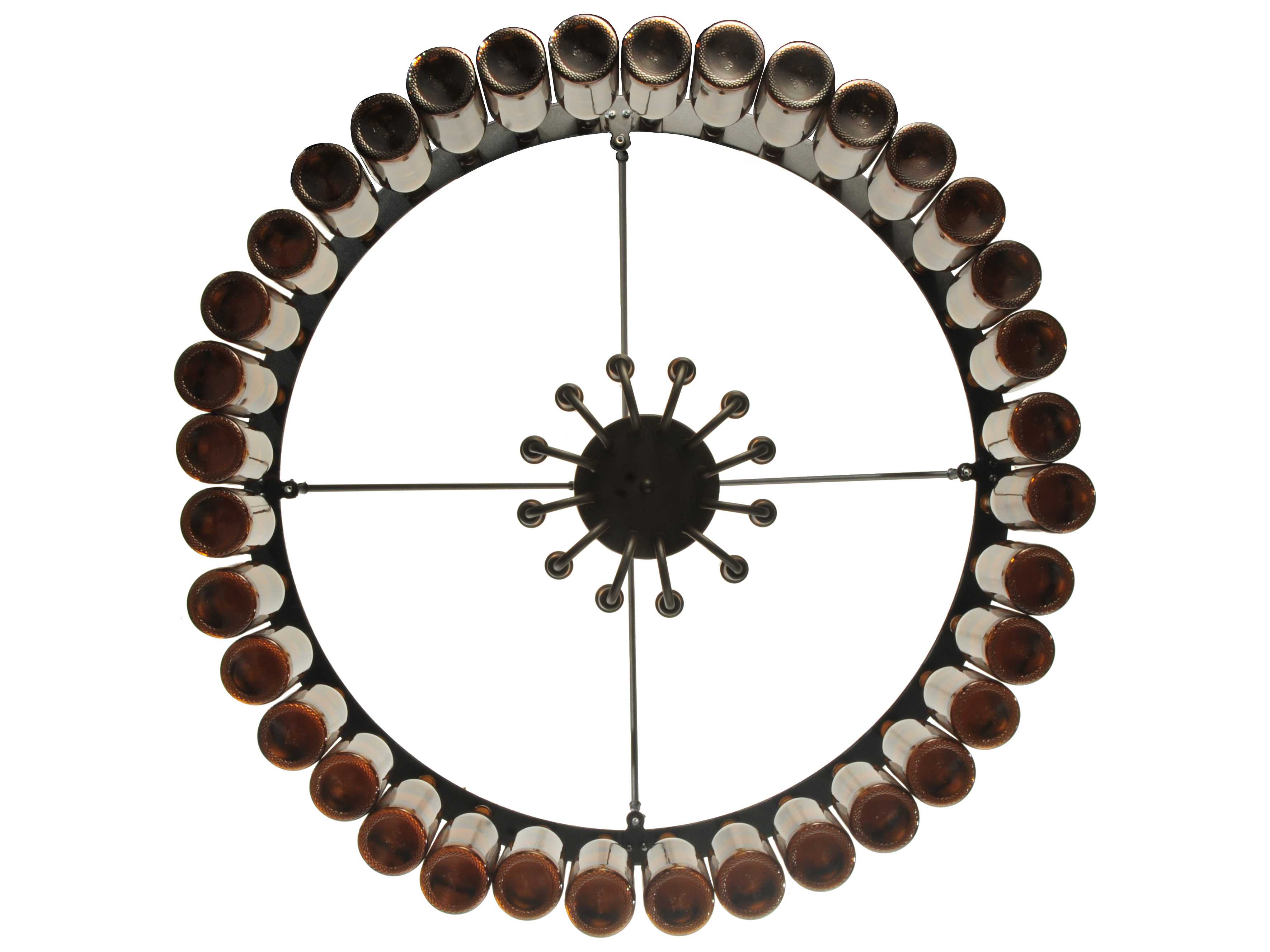 Meyda Tuscan Vineyard 1-Light Black Glass Drum Chandelier