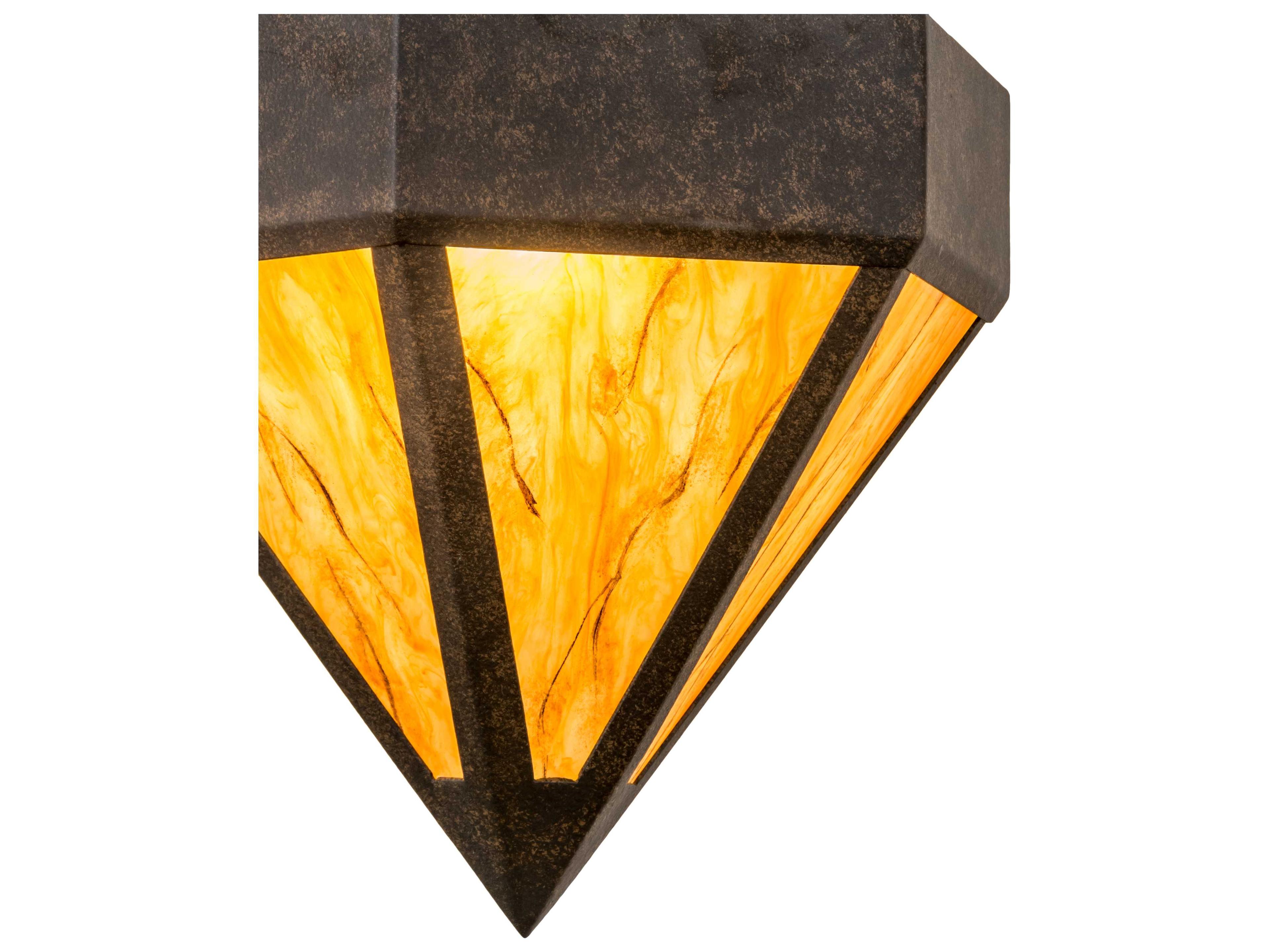 Meyda Diamond Chestnut Faux Painted Acrylic Brown Pendant