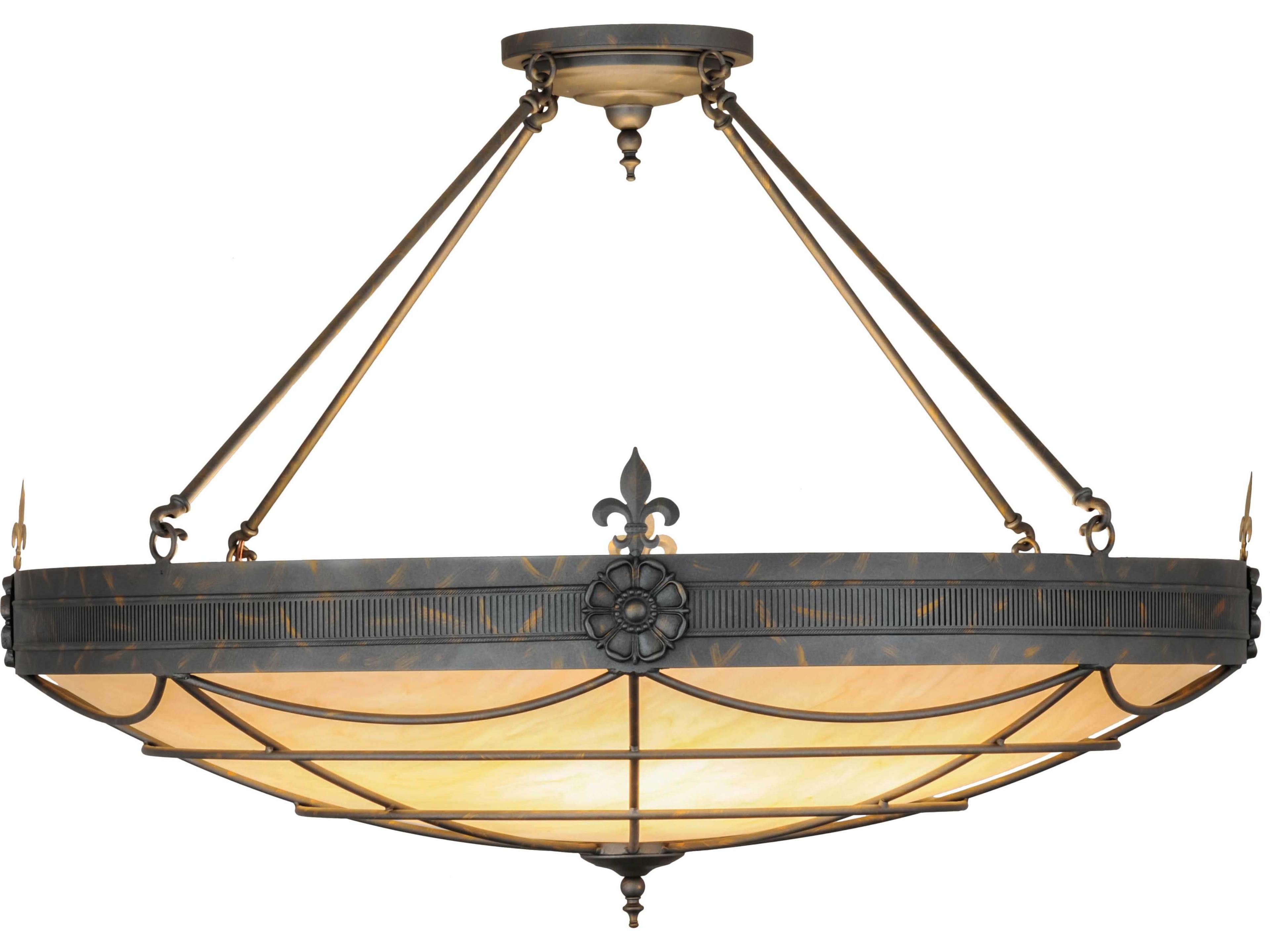 Meyda Halcyon French Bronze caramel Onyx Bowl Pendant