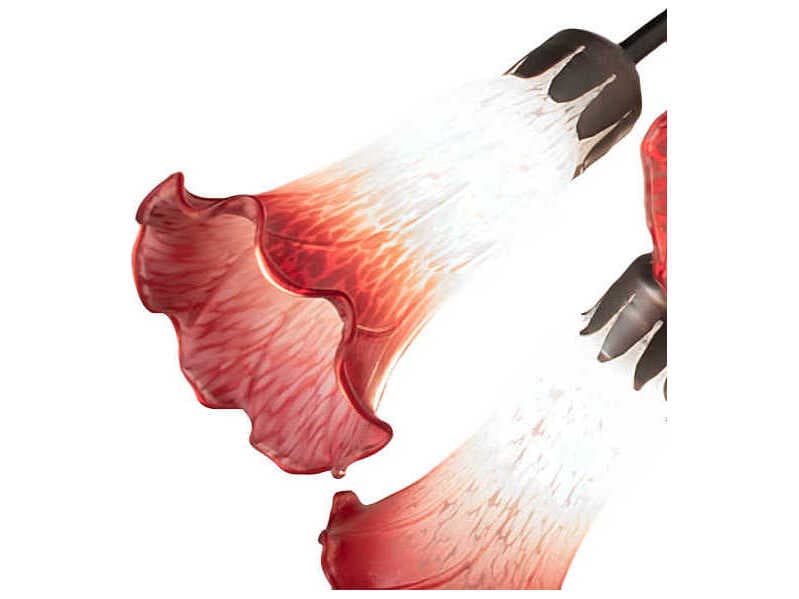 Meyda Pond Lily 7-Light Mahogany Bronze Glass Bell Chandelier