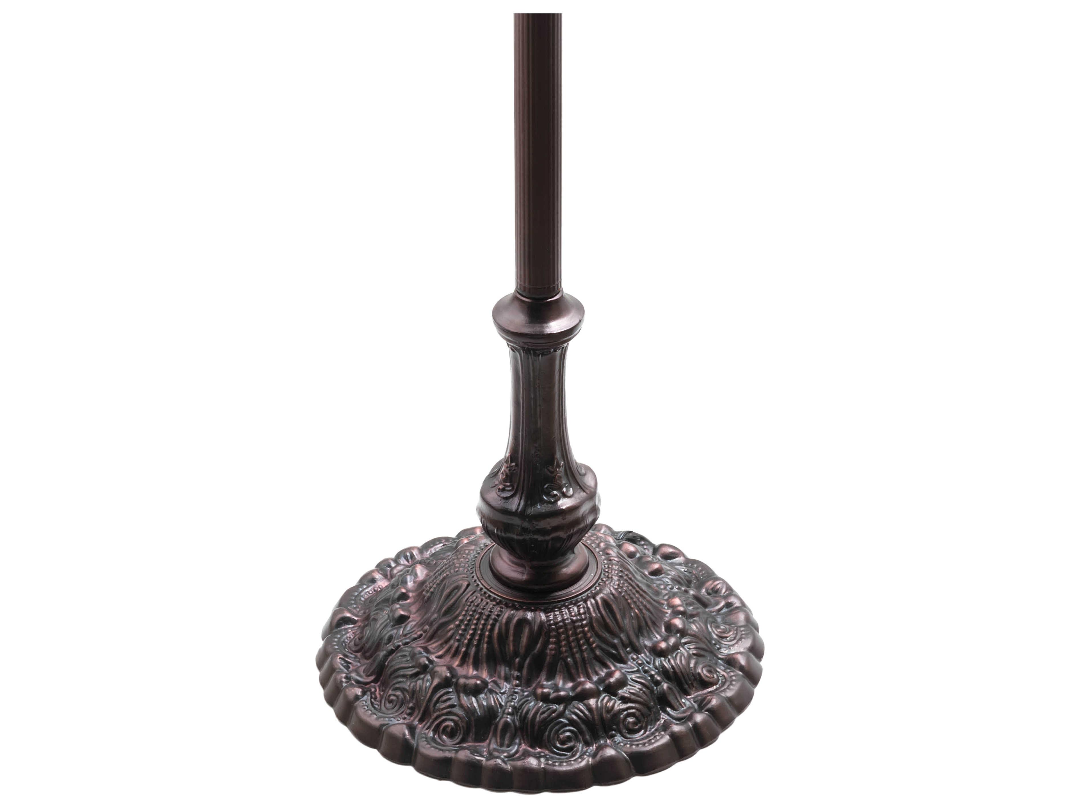 Meyda Honey Locust Glass Tiffany Mahogany Bronze Floor Lamp