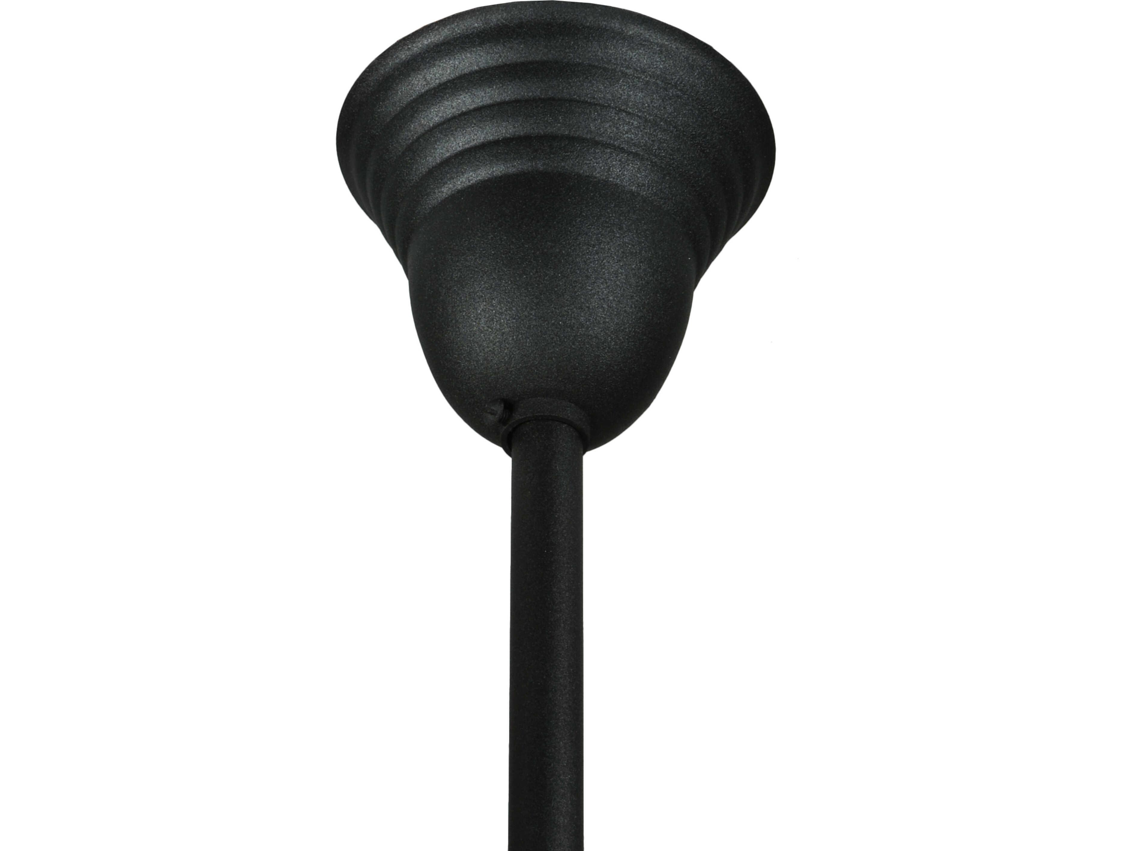 Meyda Revival 1-Light White Opal Glass Black Pendant