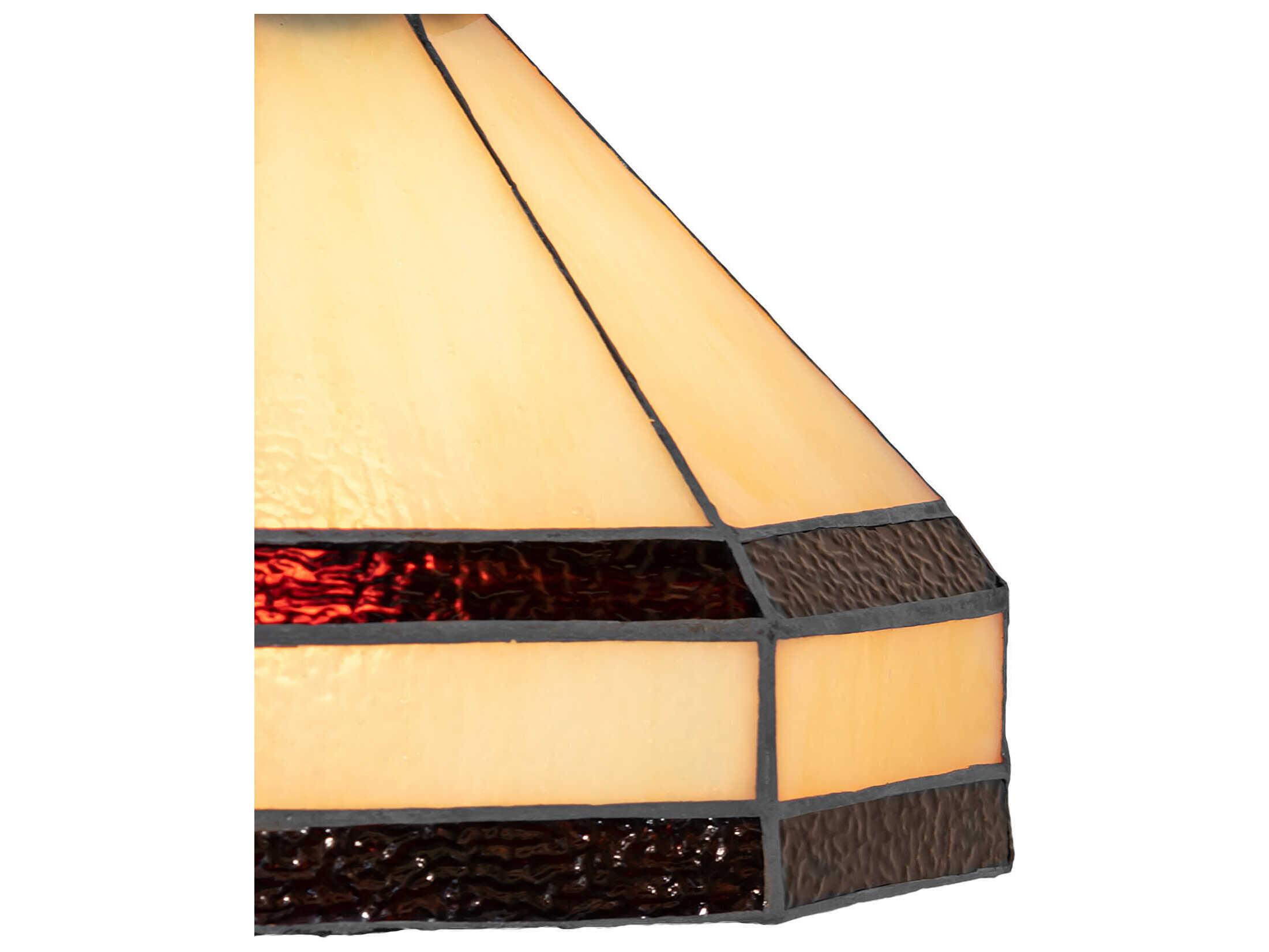 Meyda 1-Light Mahogany Bronze Glass Tiffany Mini Pendant