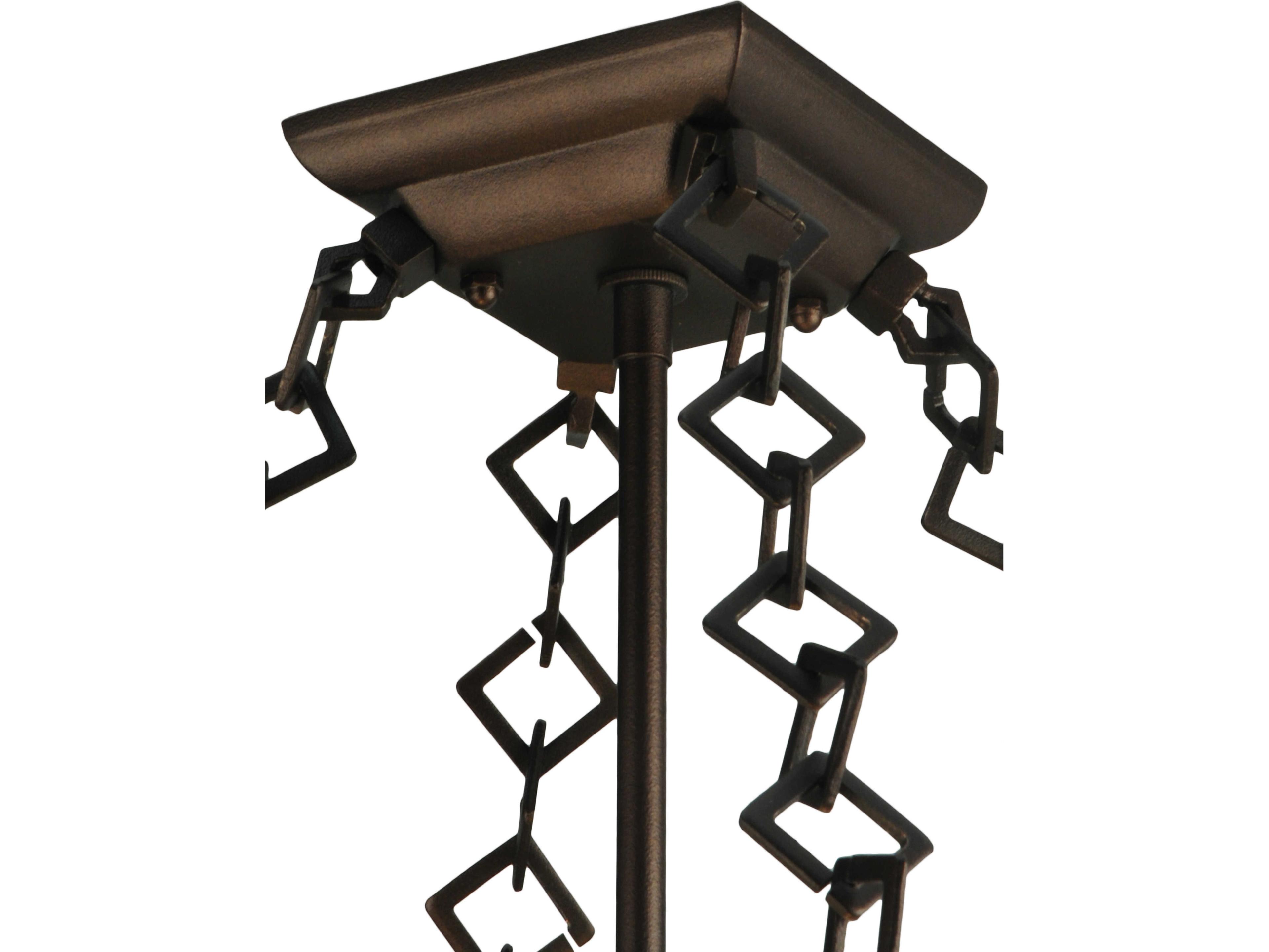 Meyda Diamond Band Mission 2-Light Black Traditional Semi Flush Mount
