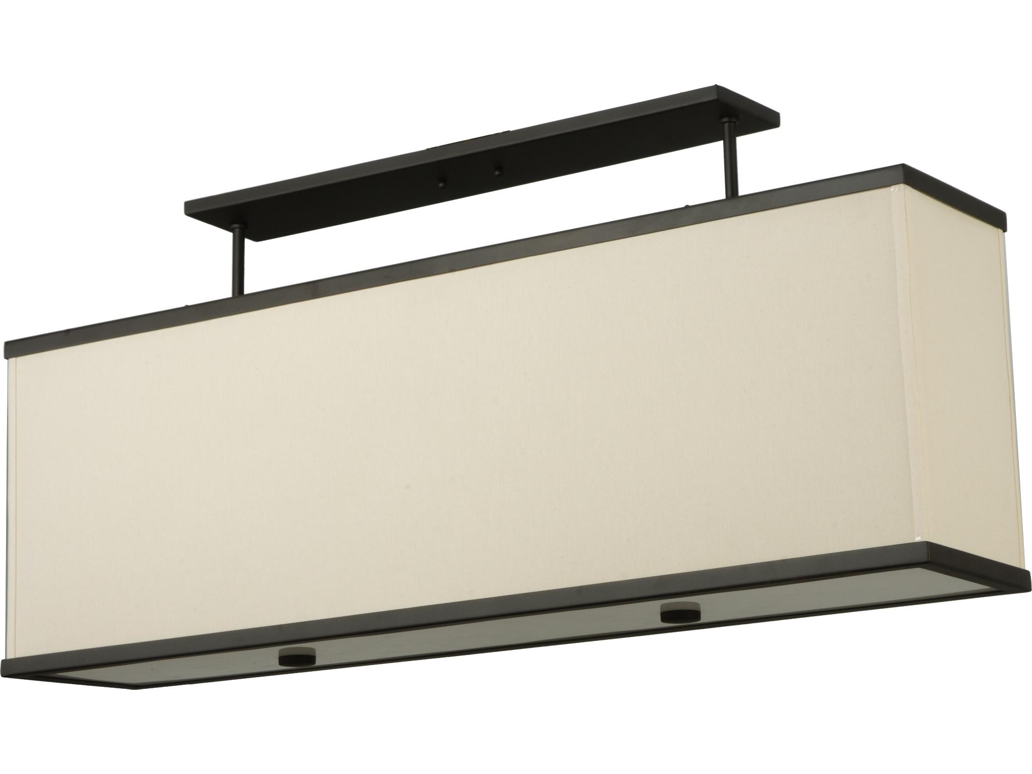 Meyda Quadrato 5-Light Oil Rubbed Bronze Off White Island Pendant