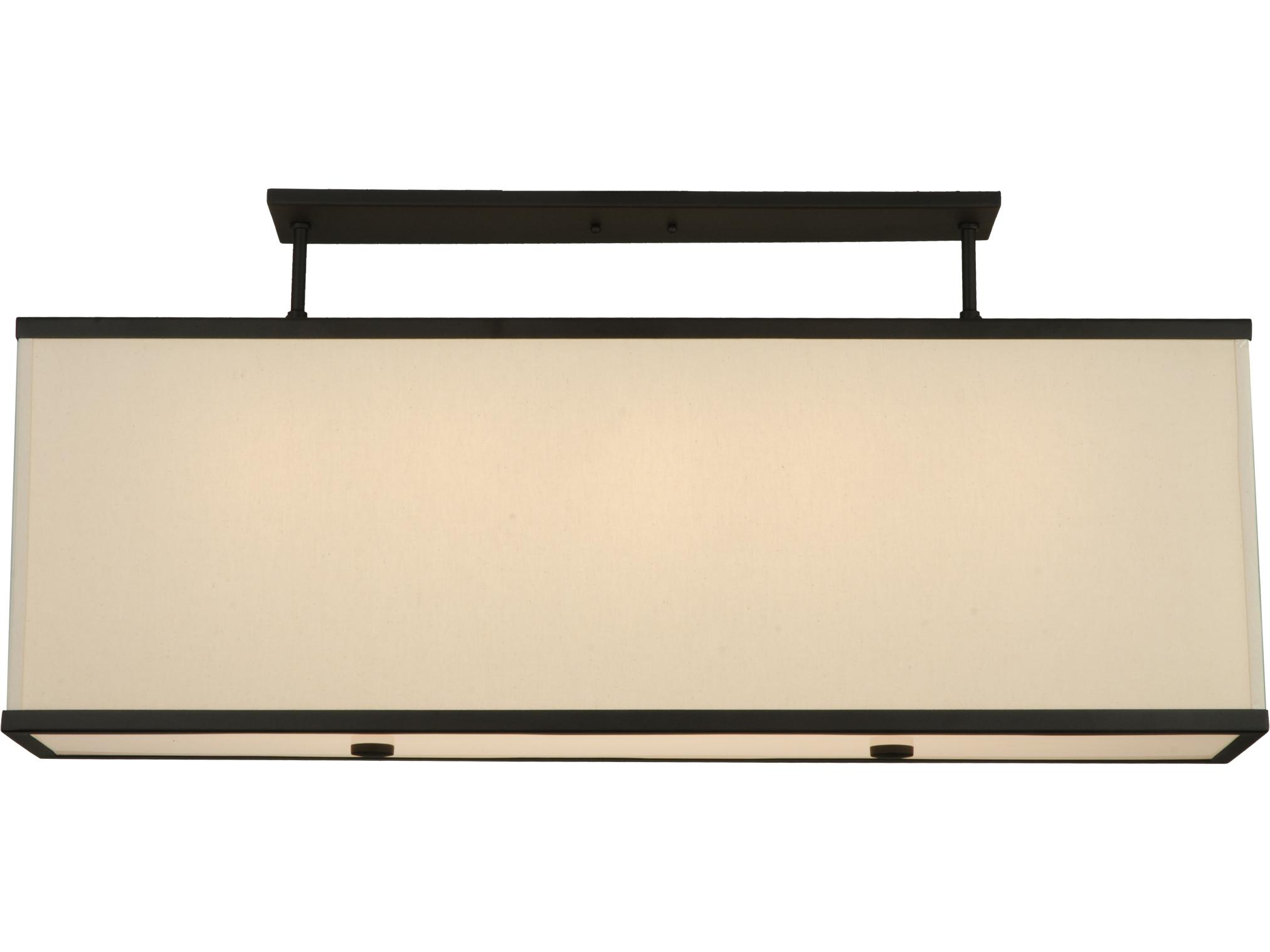 Meyda Quadrato 5-Light Oil Rubbed Bronze Off White Island Pendant