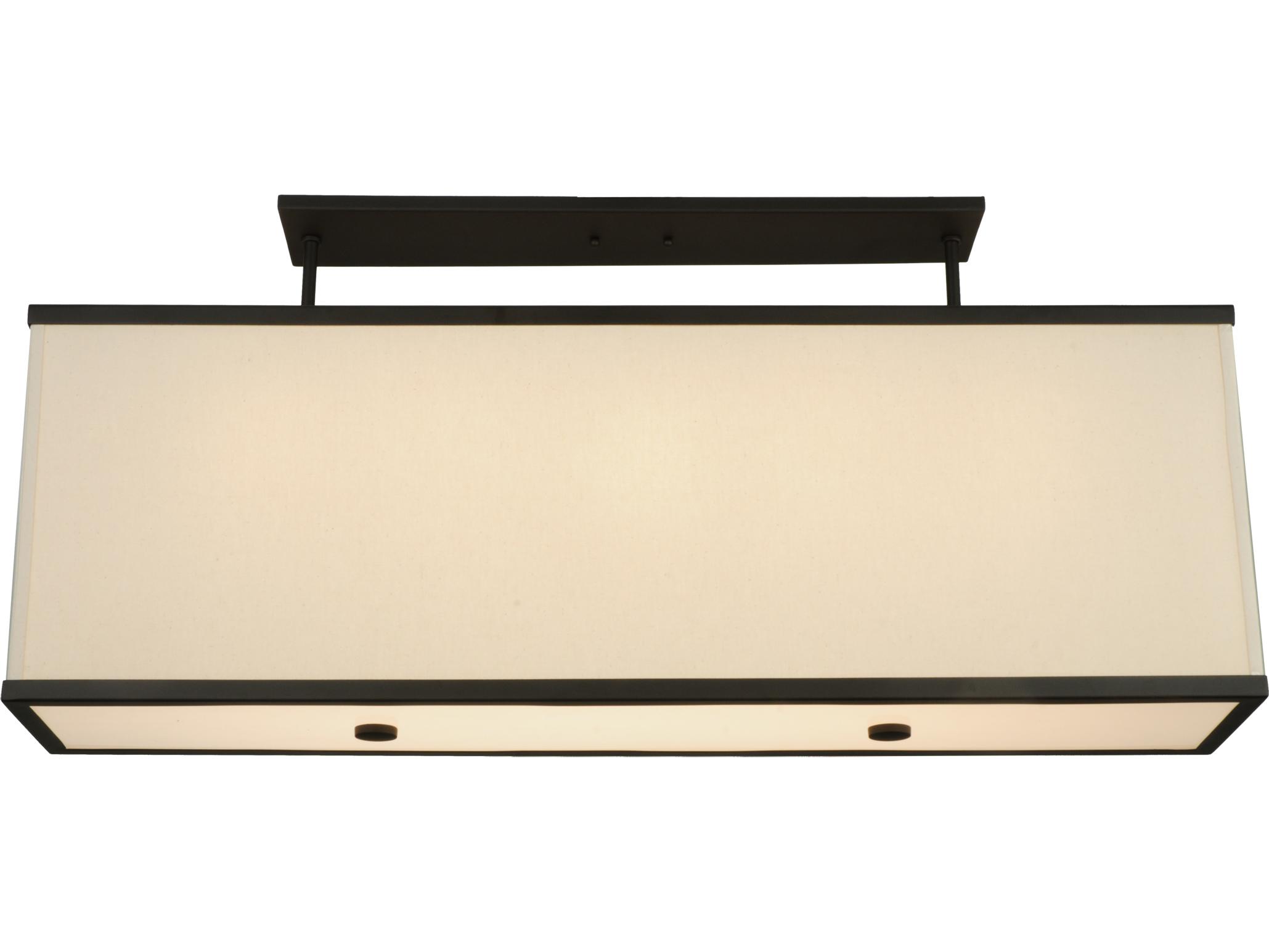 Meyda Quadrato 5-Light Oil Rubbed Bronze Off White Island Pendant