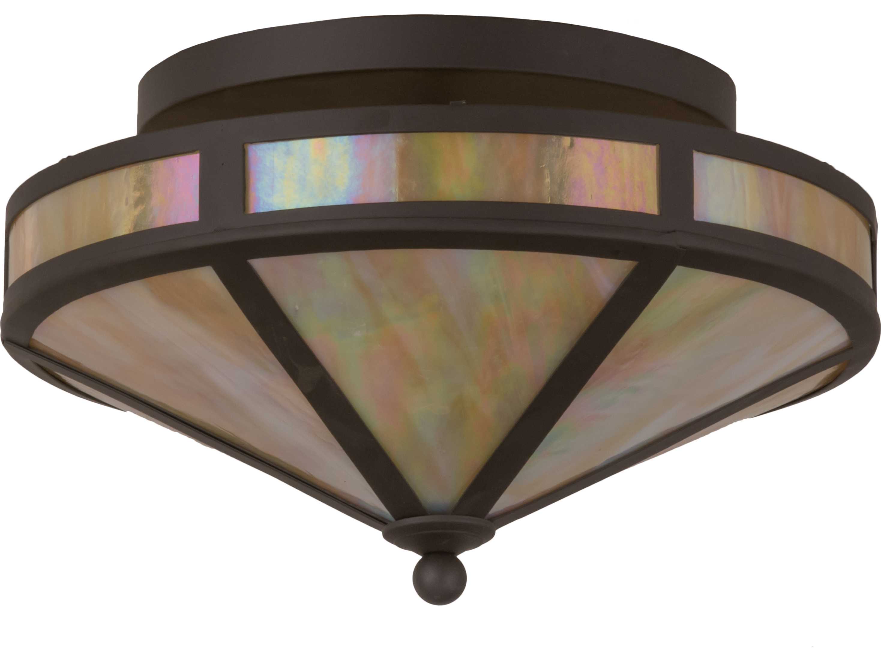 Meyda Craftsman Oil Rubbed Bronze bai Flush Mount